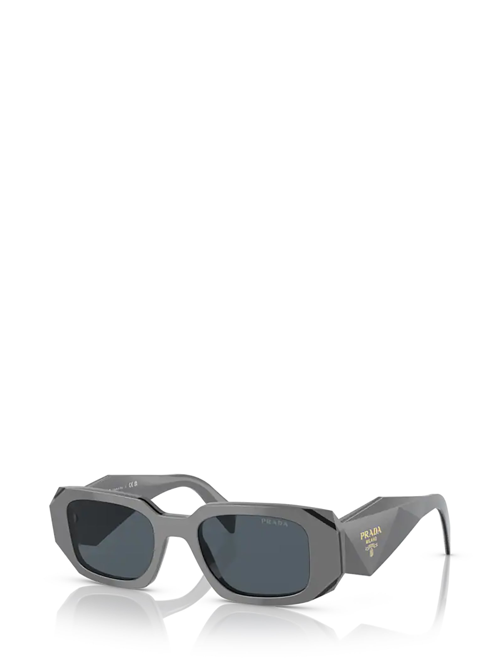 Shop Prada Pr 17ws Marble Black Sunglasses