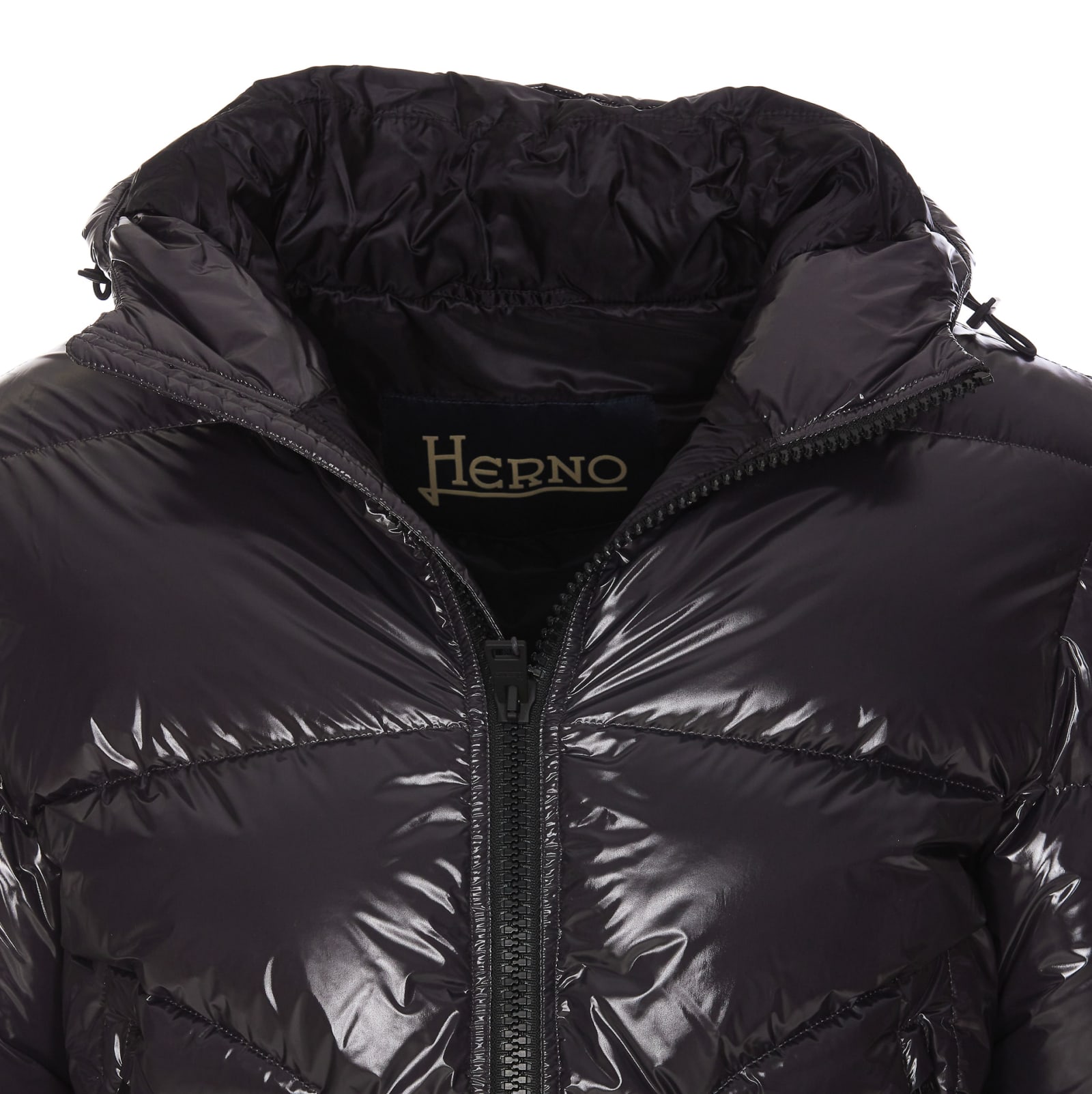 Shop Herno Glossy Bomber In Ferro