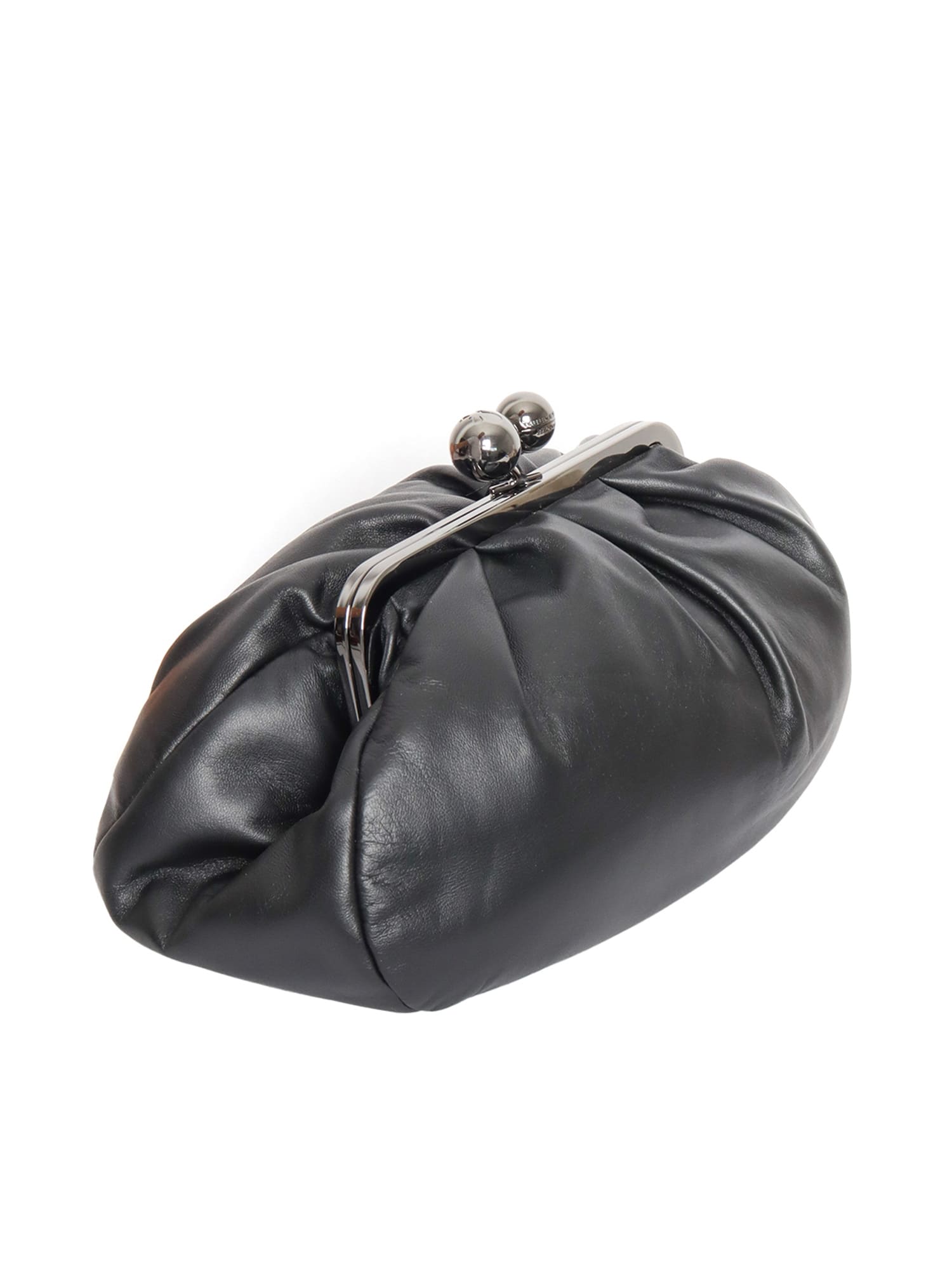 Weekend Max Mara Medium Sheepskin Pasticcino Bag In Black