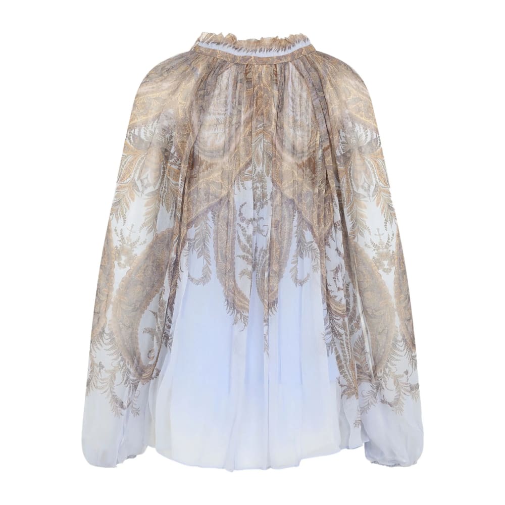 Zimmermann Blusa Hypnotic In Crepe Stampato   Donna In Black
