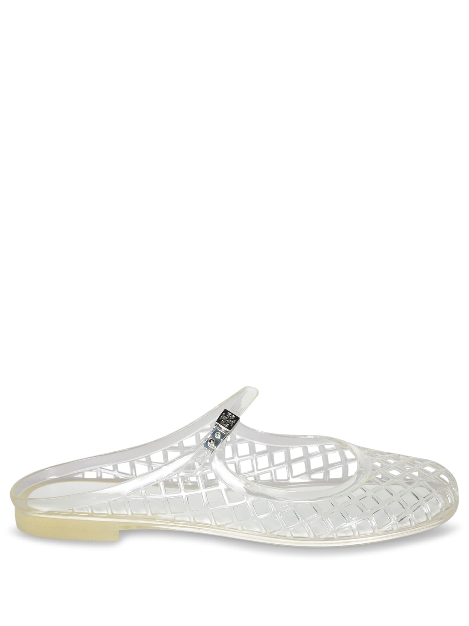 Tory Burch Silver Mary Jane Slide Sandals