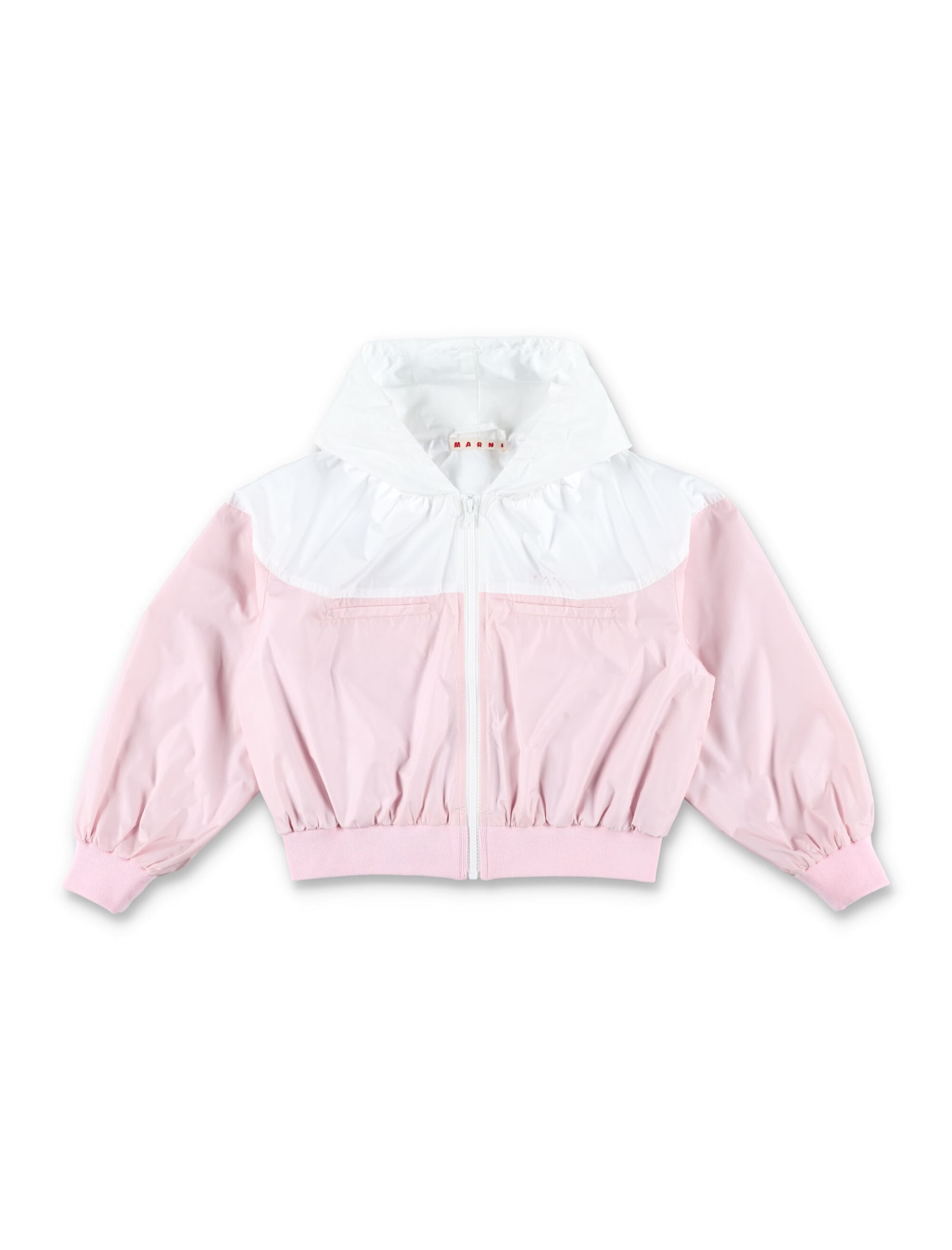 Marni Wind Jacket Bicolor In Rose/white
