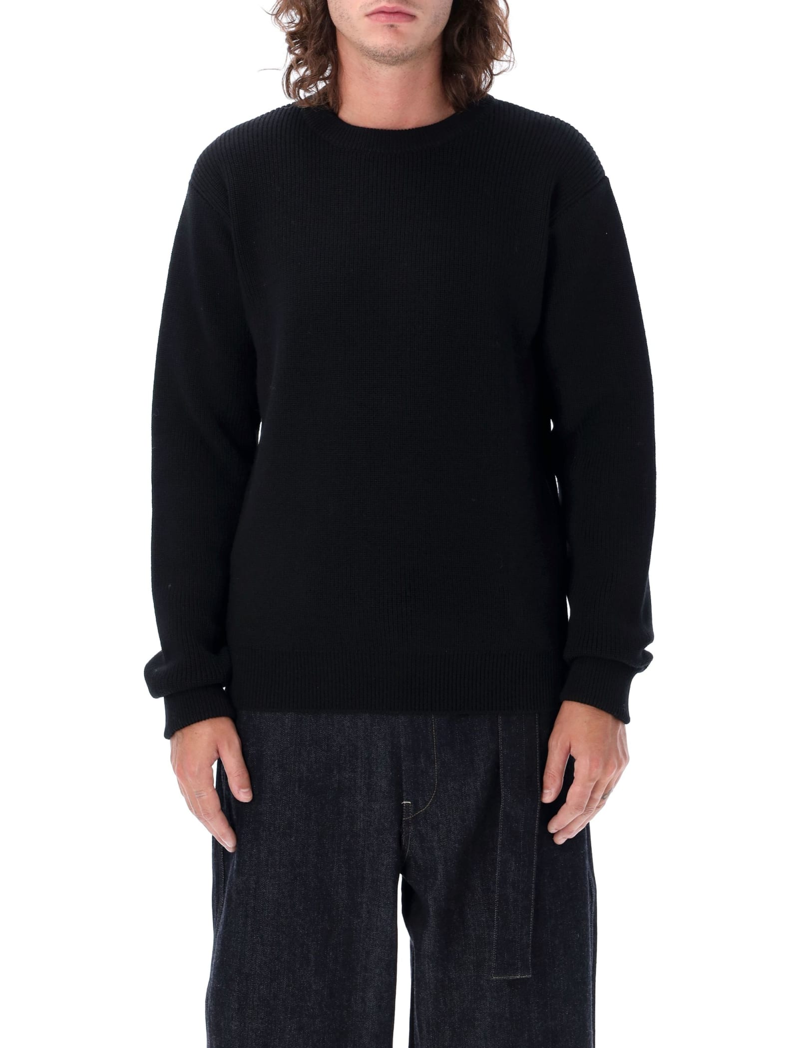Shop Jil Sander Sweater Zip Side In Black