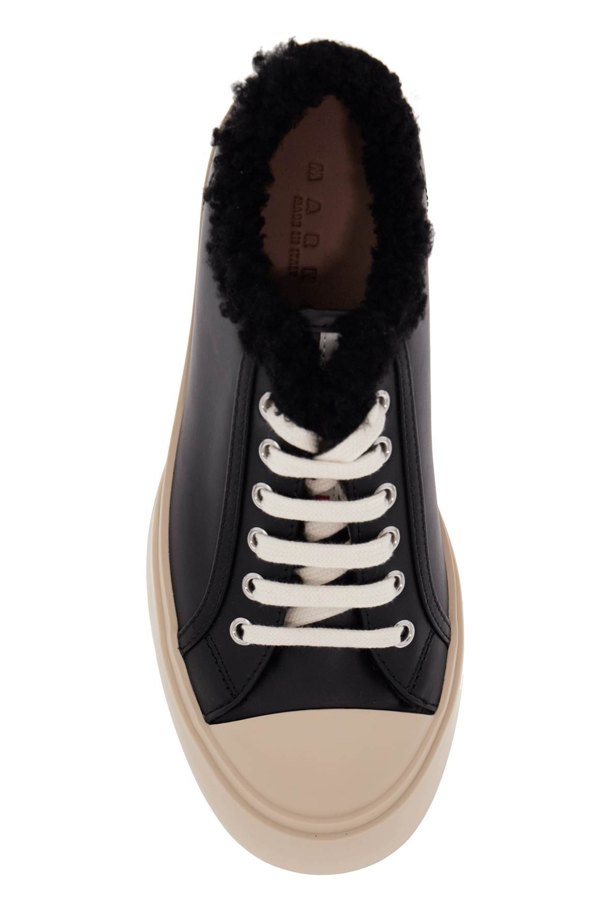 Shop Marni Pablo Sherpa-lined Sne In Black (black)