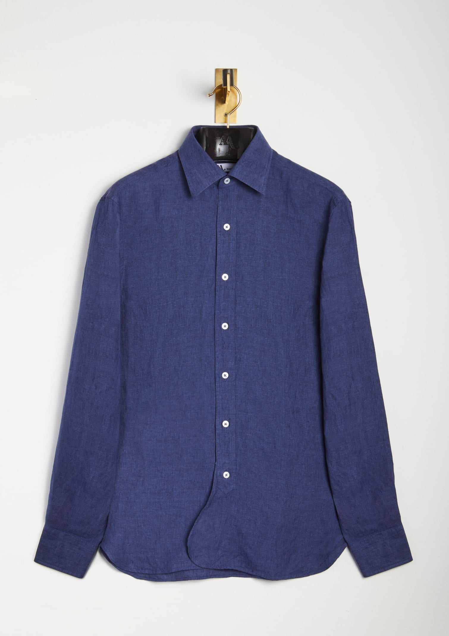 Shop Doppiaa Aalbenga Solid Linen Shirt