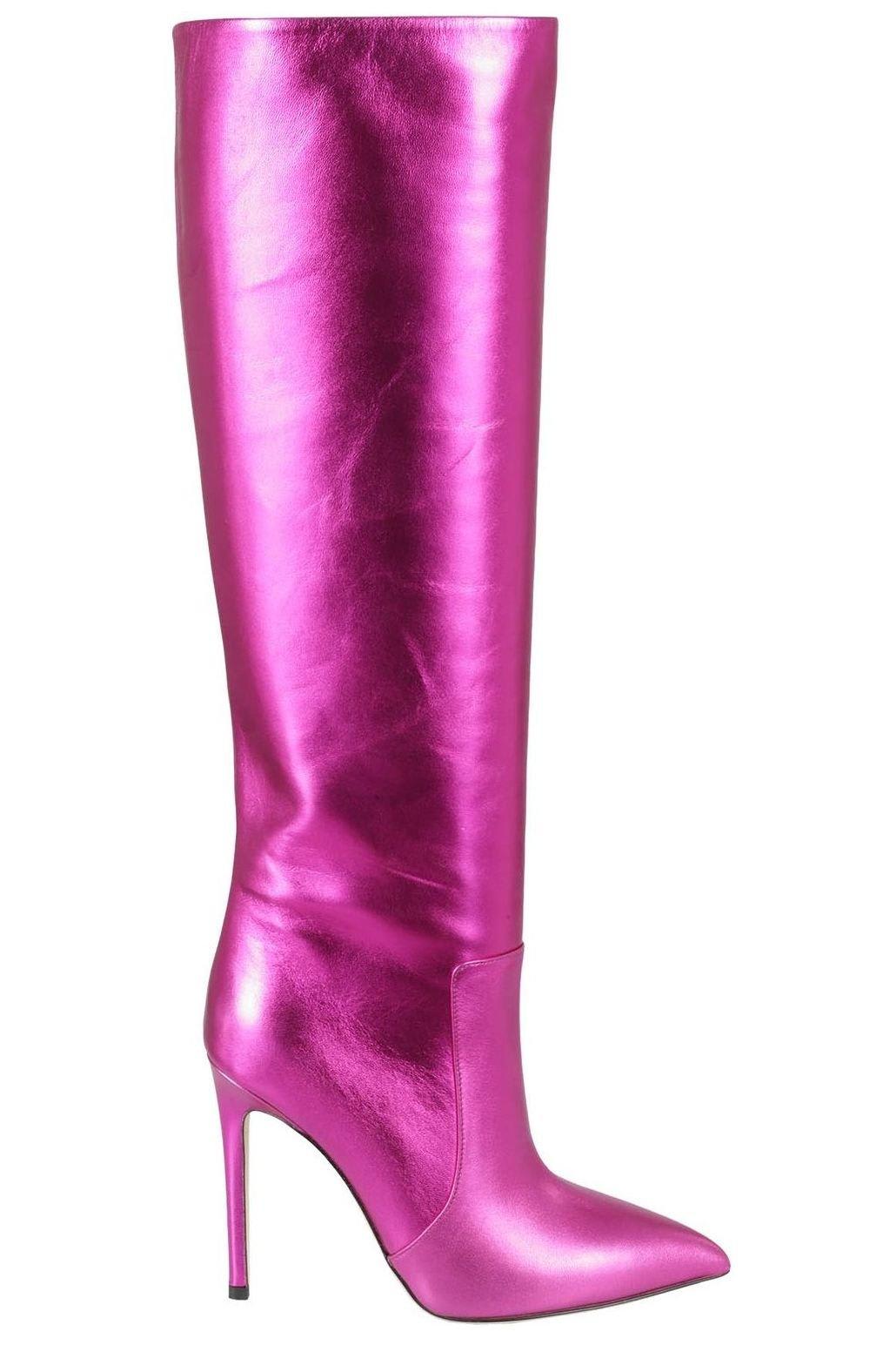 Shop Paris Texas Metallic Effect Boots In Shocking Pink