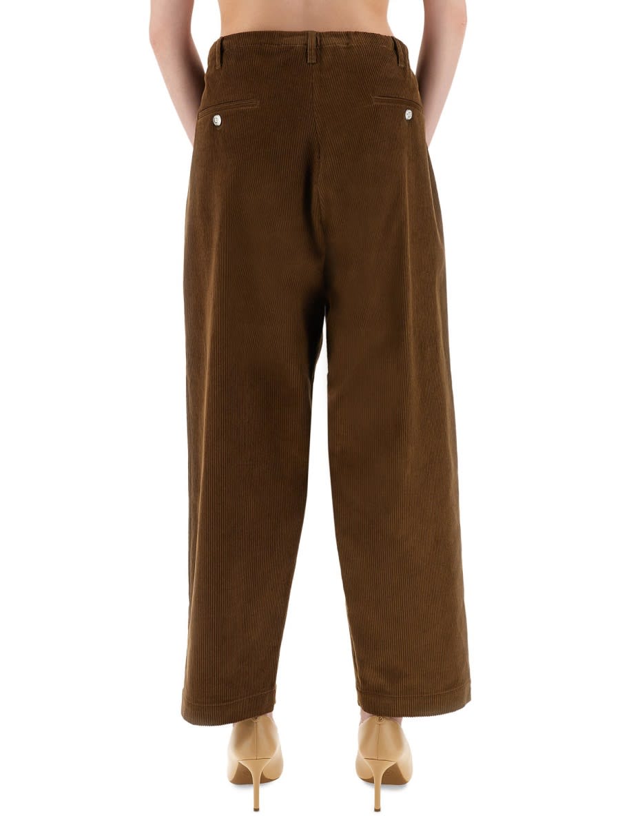 Moschino Corduroy Pants In Brown