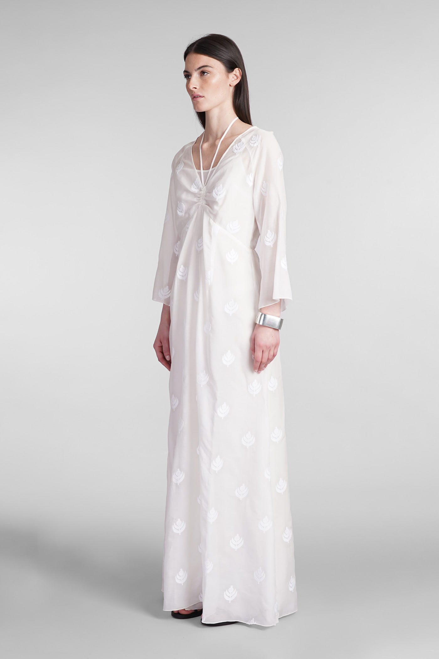 Shop Holy Caftan Aminia Lev Dress In White Cotton