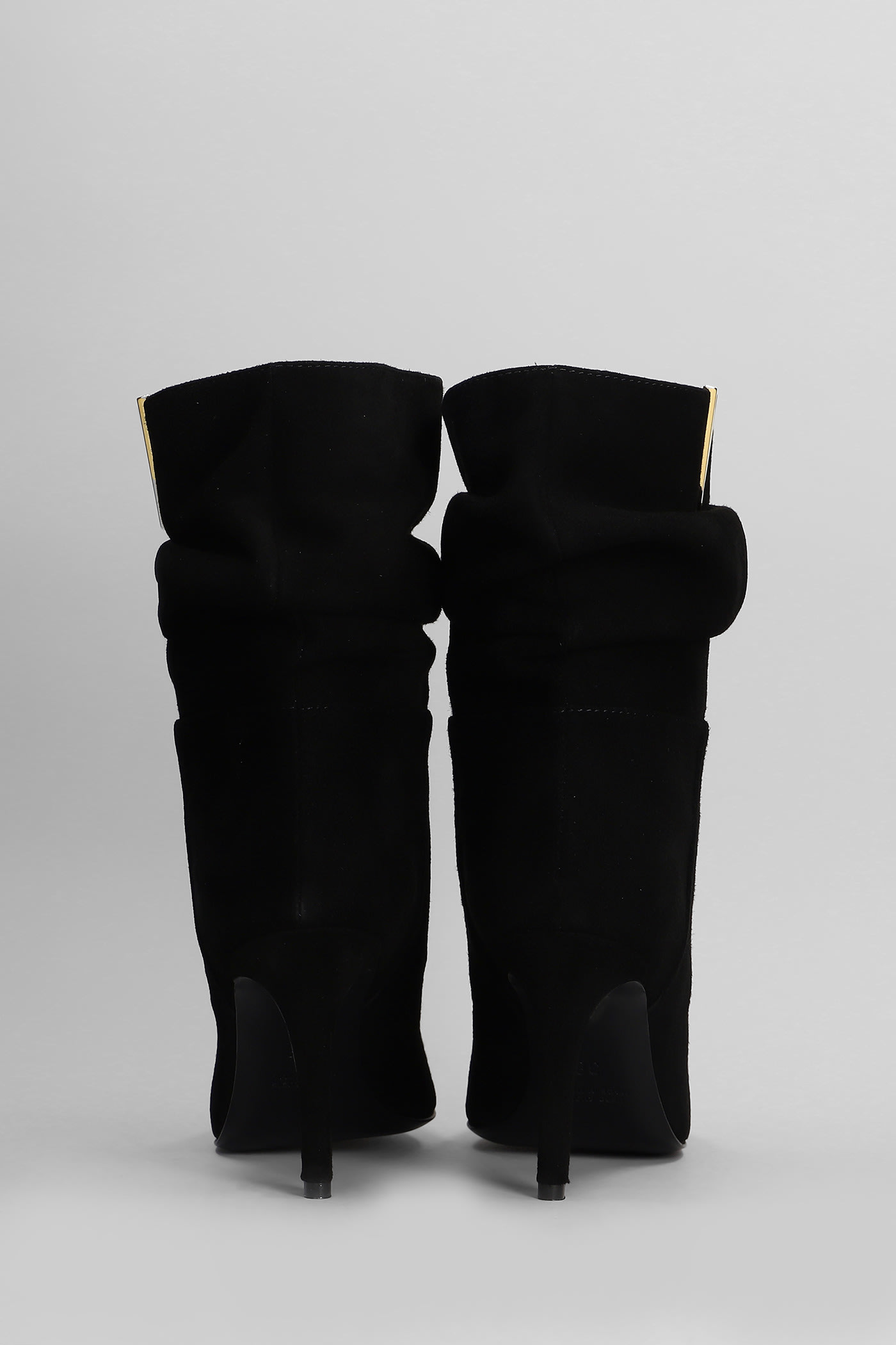 Shop Via Roma 15 High Heels Ankle Boots In Black Suede