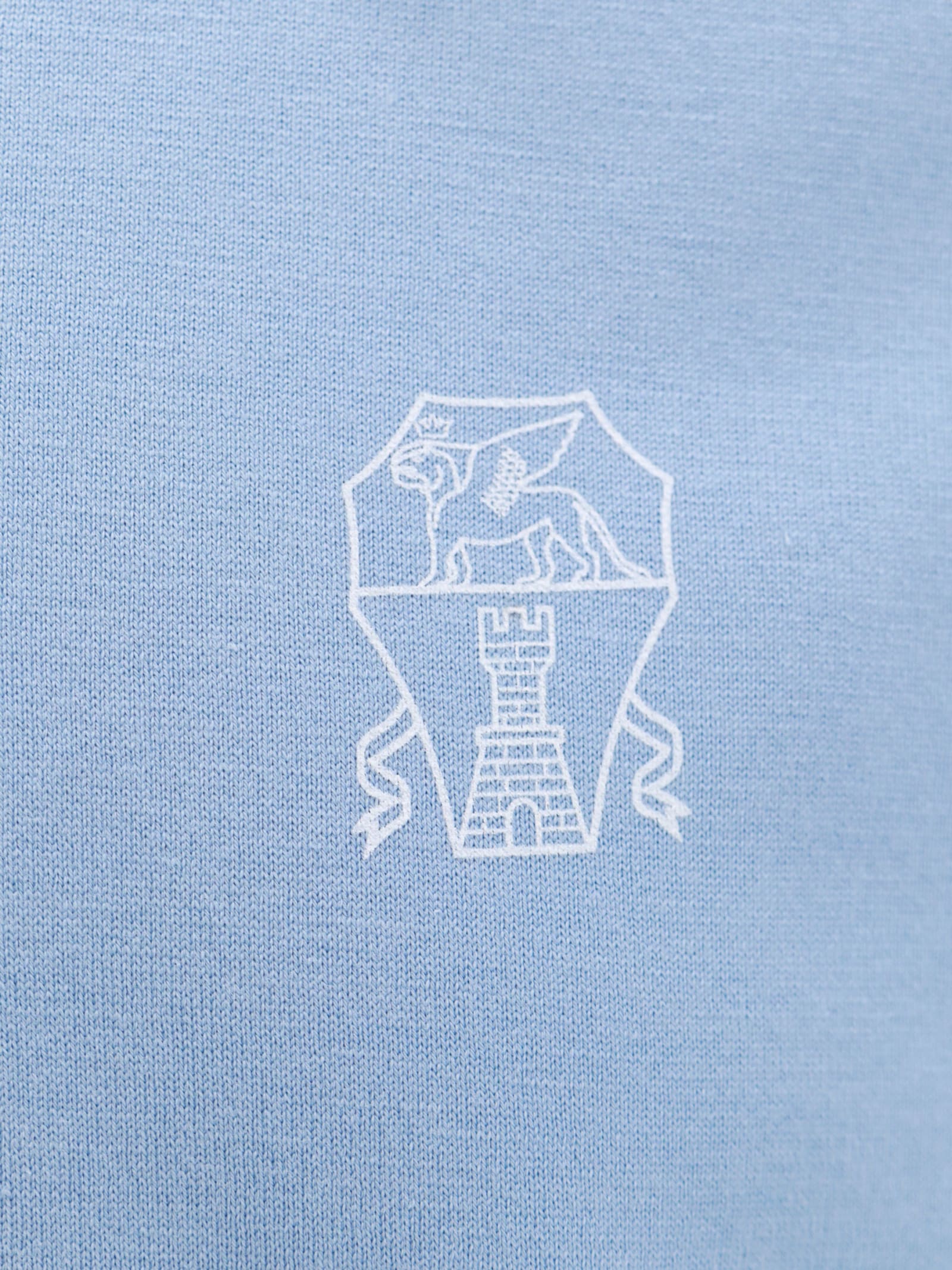 Shop Brunello Cucinelli T-shirt In Clear Blue