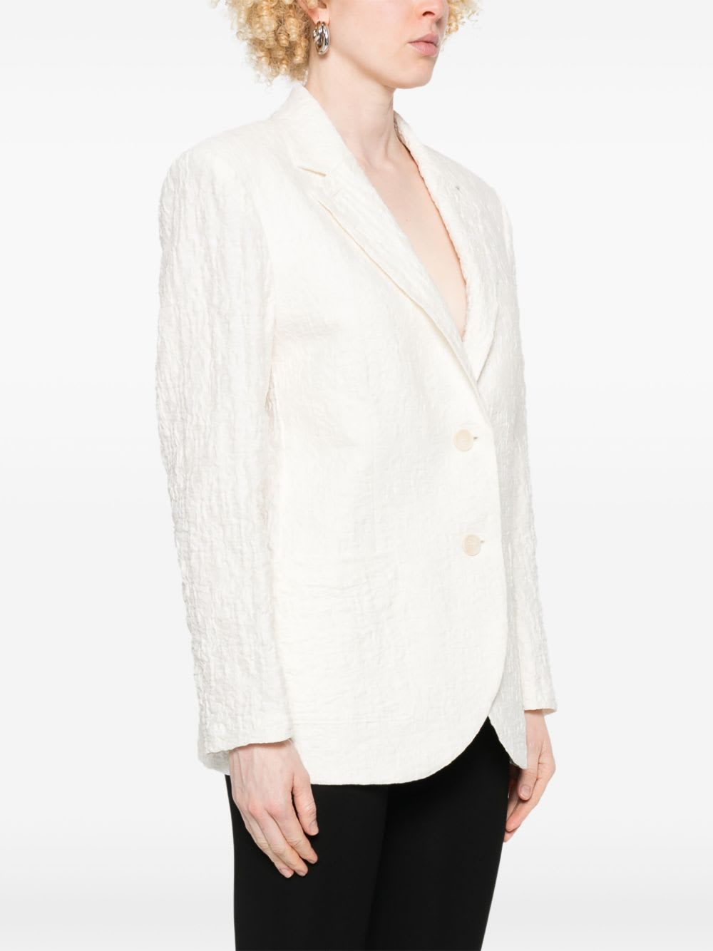 Harris Wharf London Cotton Blend Blazer Jacket In White