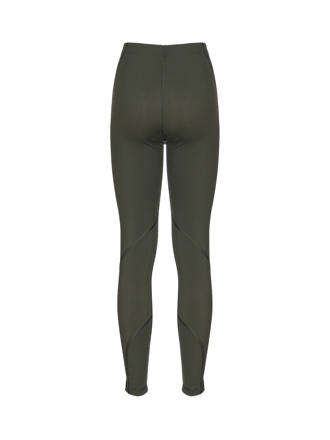 Shop Jil Sander Leggings With Printed Logo In Green