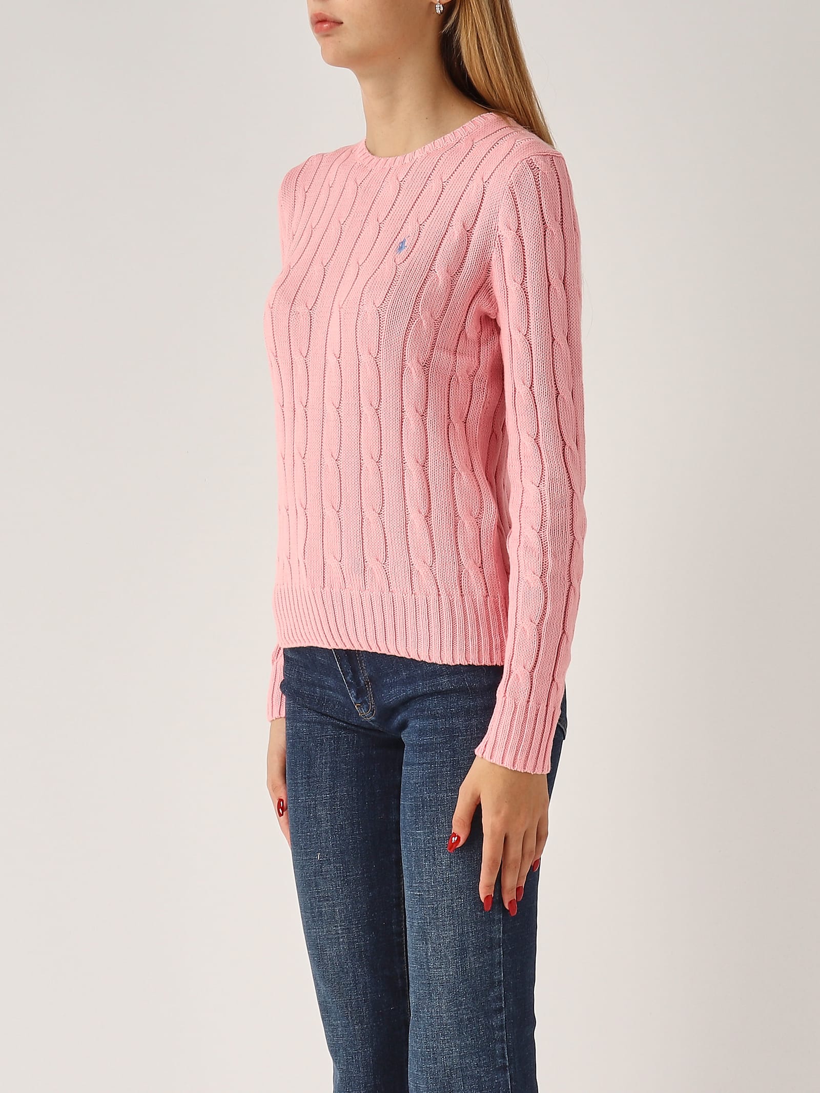 Shop Polo Ralph Lauren Julianna Sweater In Rosa