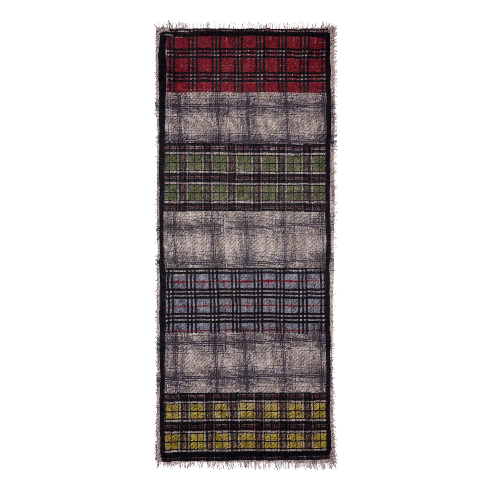 Faliero Sarti Rectangular Scarf Fringed Edges In Multi