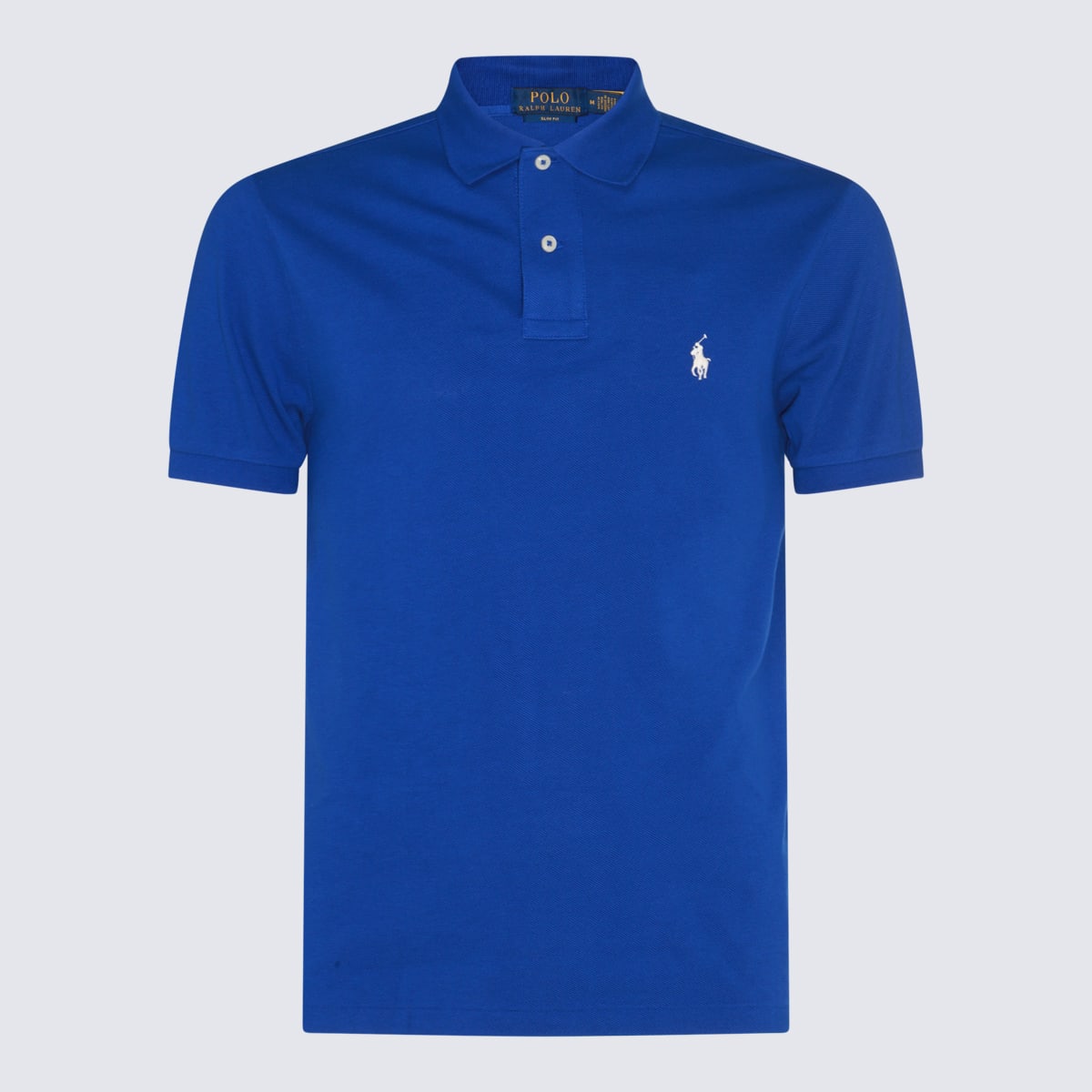 Shop Polo Ralph Lauren Royal Blue And White Cotton Polo Shirt In Sapphire Star