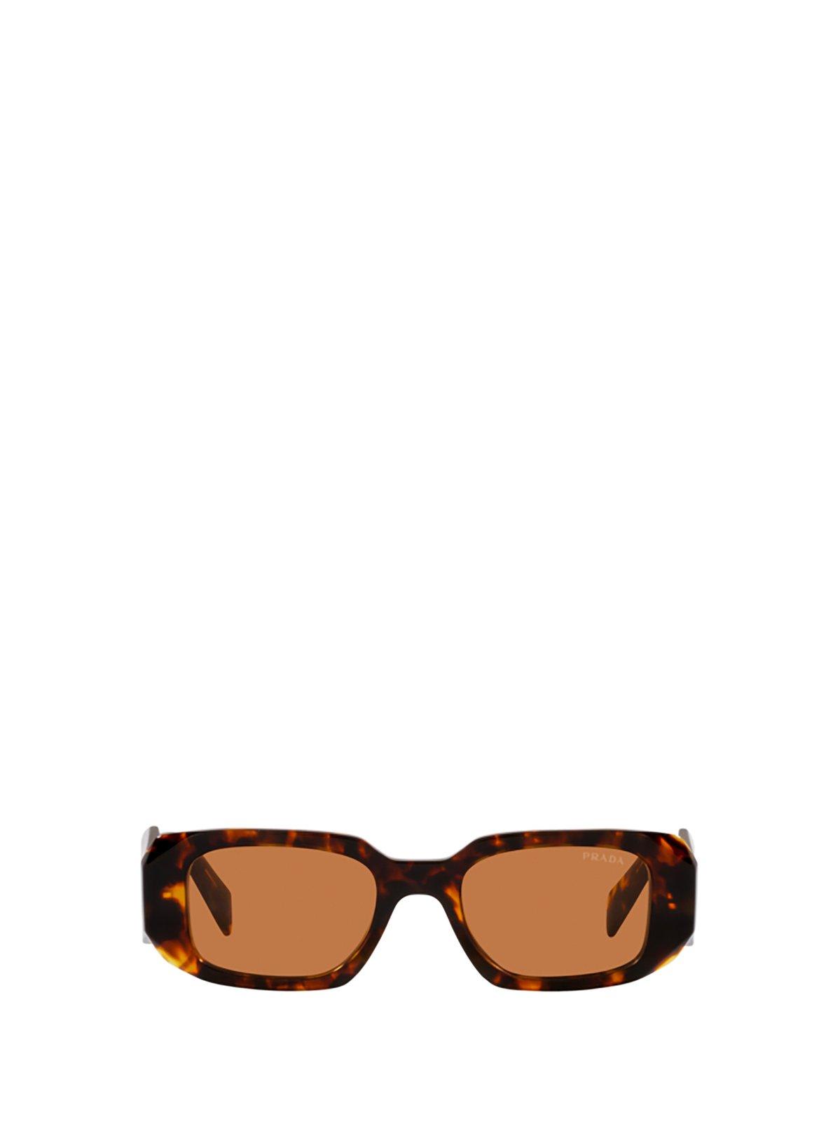 Shop Prada Rectangular Frame Sunglasses Sunglasses In Vau2z1 Honey Tortoise