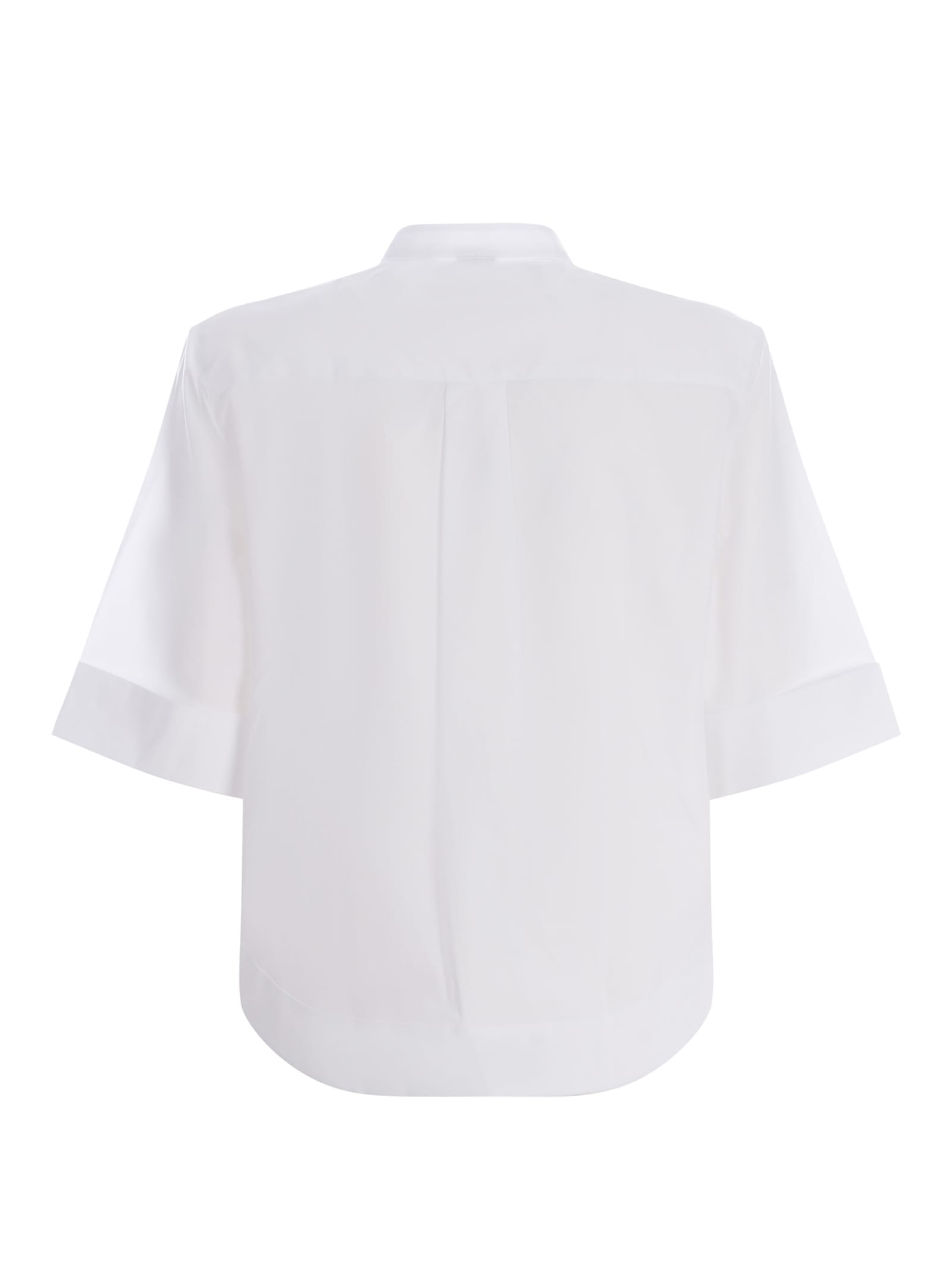 Shop Fay Shirt  Made Of Cotton Poplin In Bianco