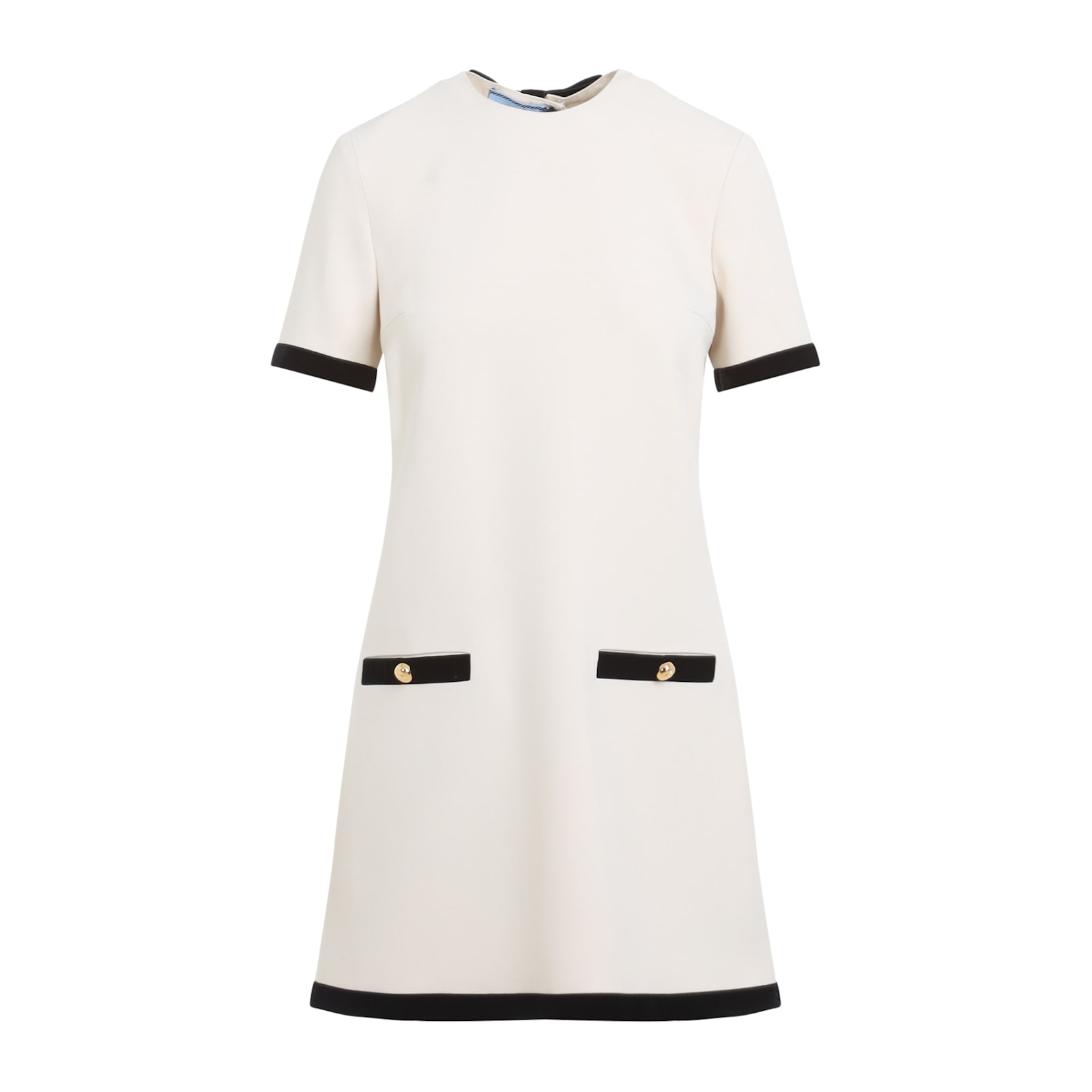 Shop Prada Sablè Mini Dress In Naturale