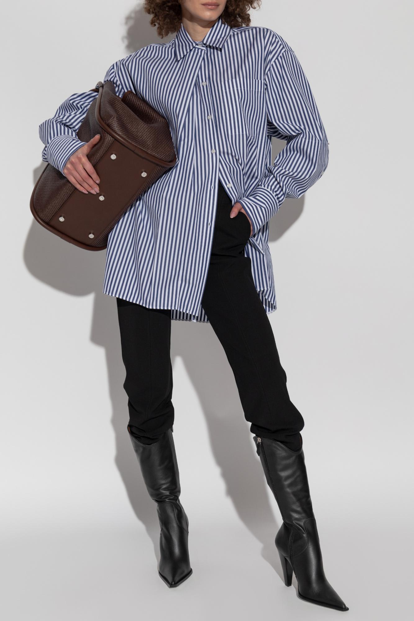 Sportmax Cotton Shirt Firma In Blue