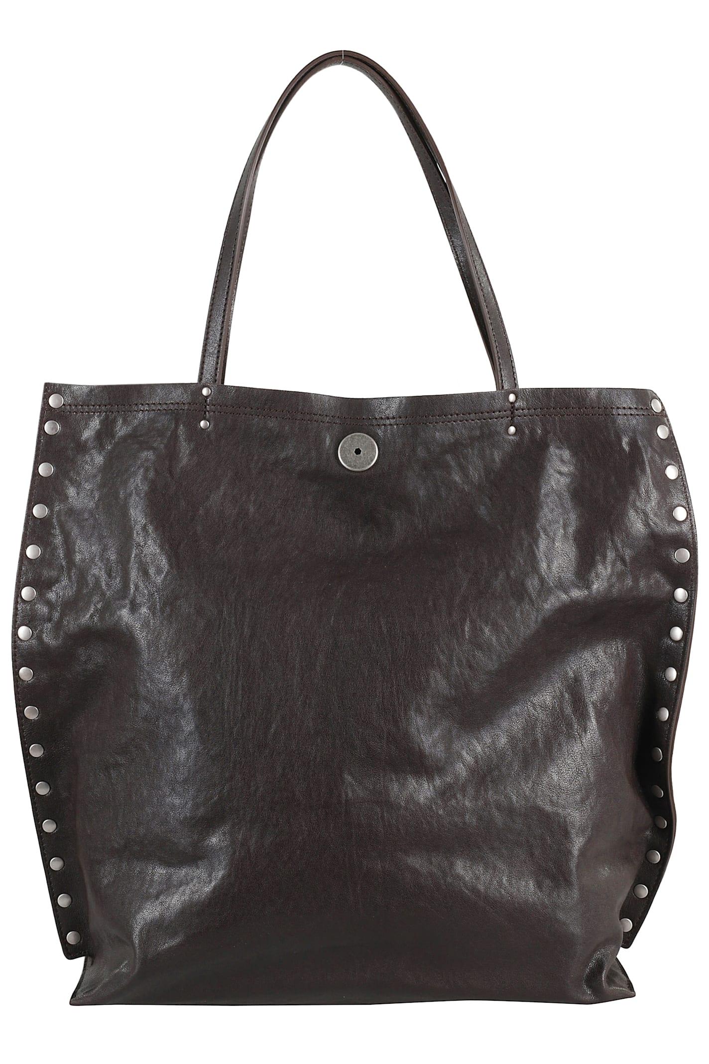 Zanellato Shoulder Bag With Studded Detailing And Dual Handles
