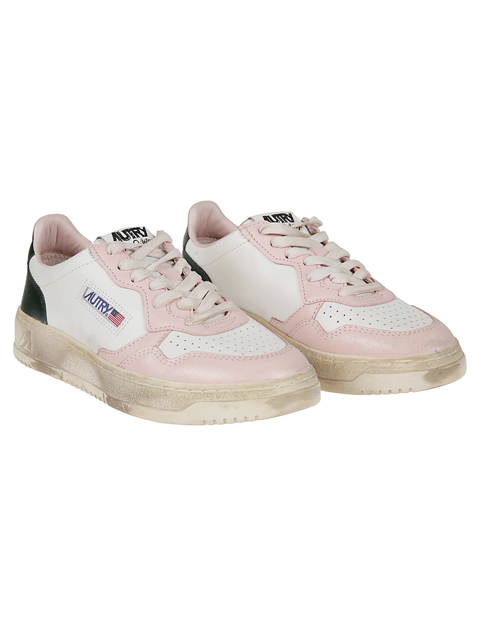 Shop Autry Super Vintage Low Sneakers In Mount/powder