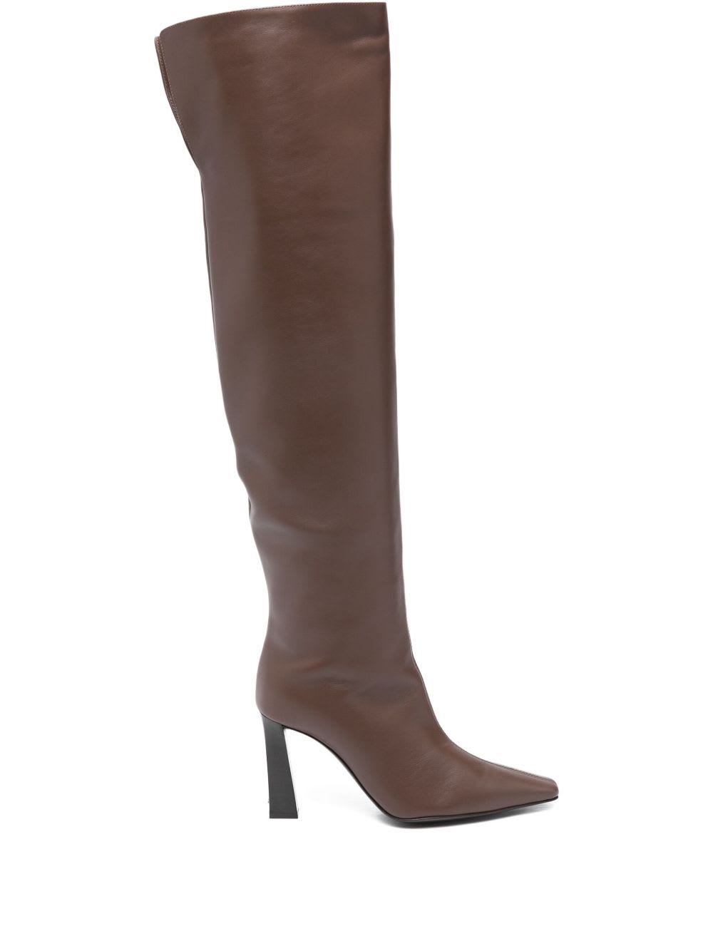 Giuseppe Zanotti Janiee Leather Heel Boots In Brown