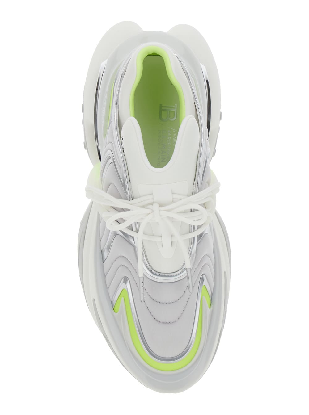 Shop Balmain Unicorn White Low Top Sneakers In Neoprene And Leather Man