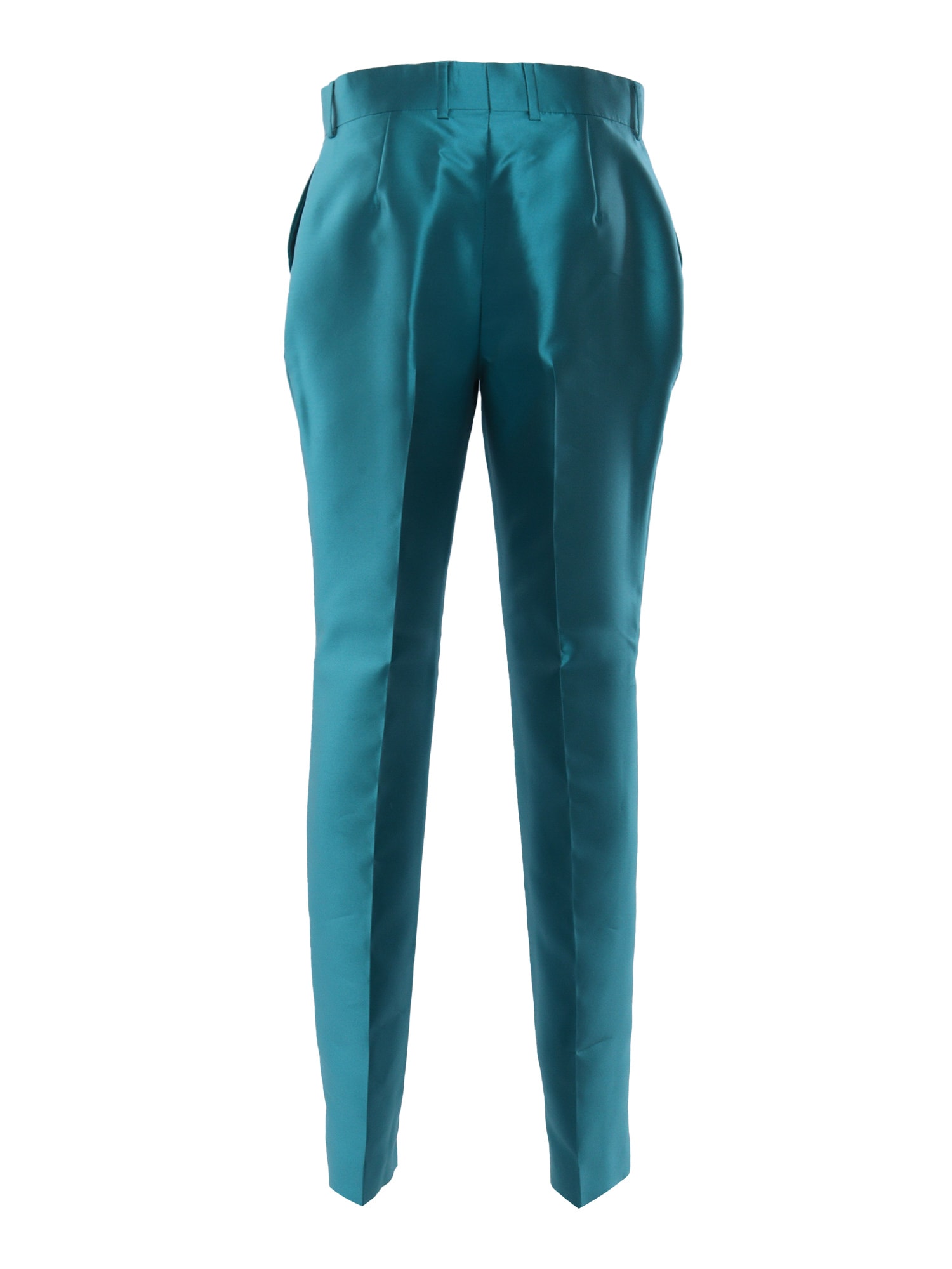 Shop Alberta Ferretti Turquoise Trousers In Multicolor