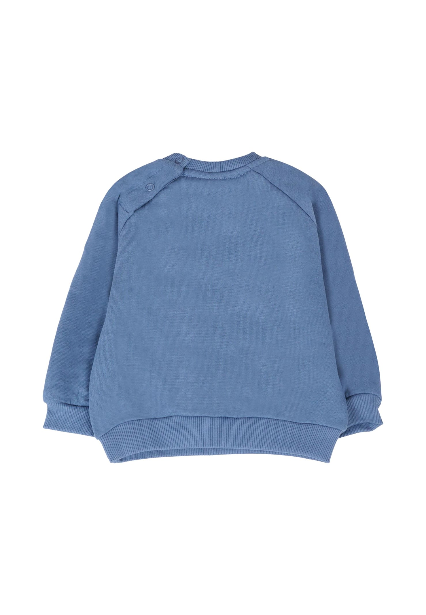 Molo Blue Sweatshirt For Baby Boy With Elephant In Blue
