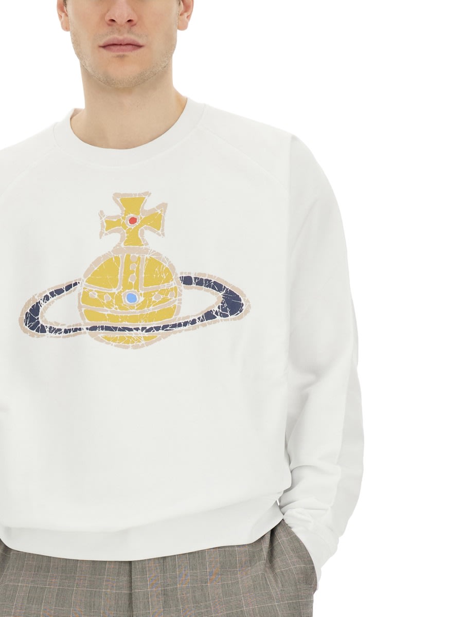 Shop Vivienne Westwood Sweatshirt With Logo In White