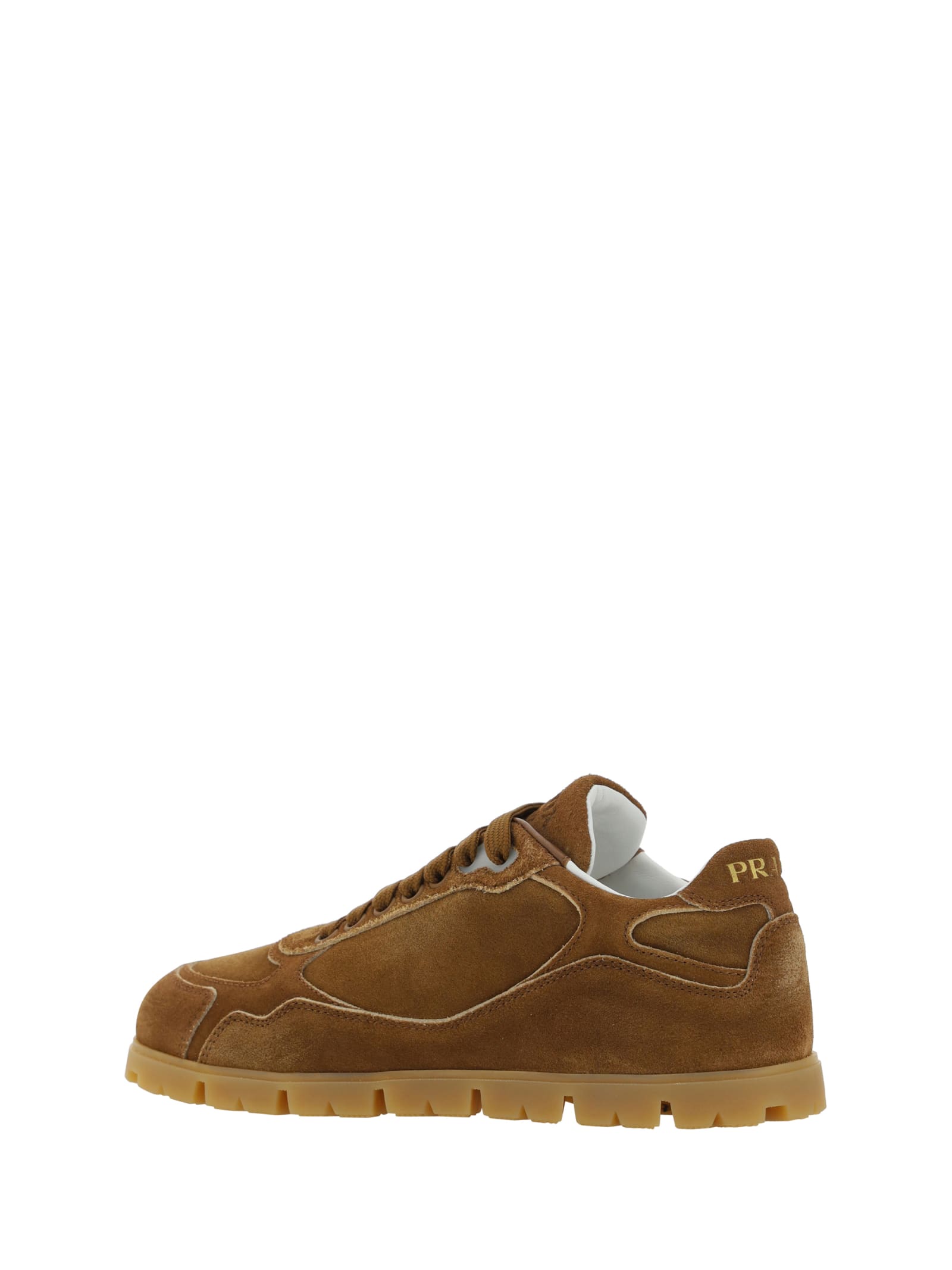 Shop Prada Sneakers In Cannella