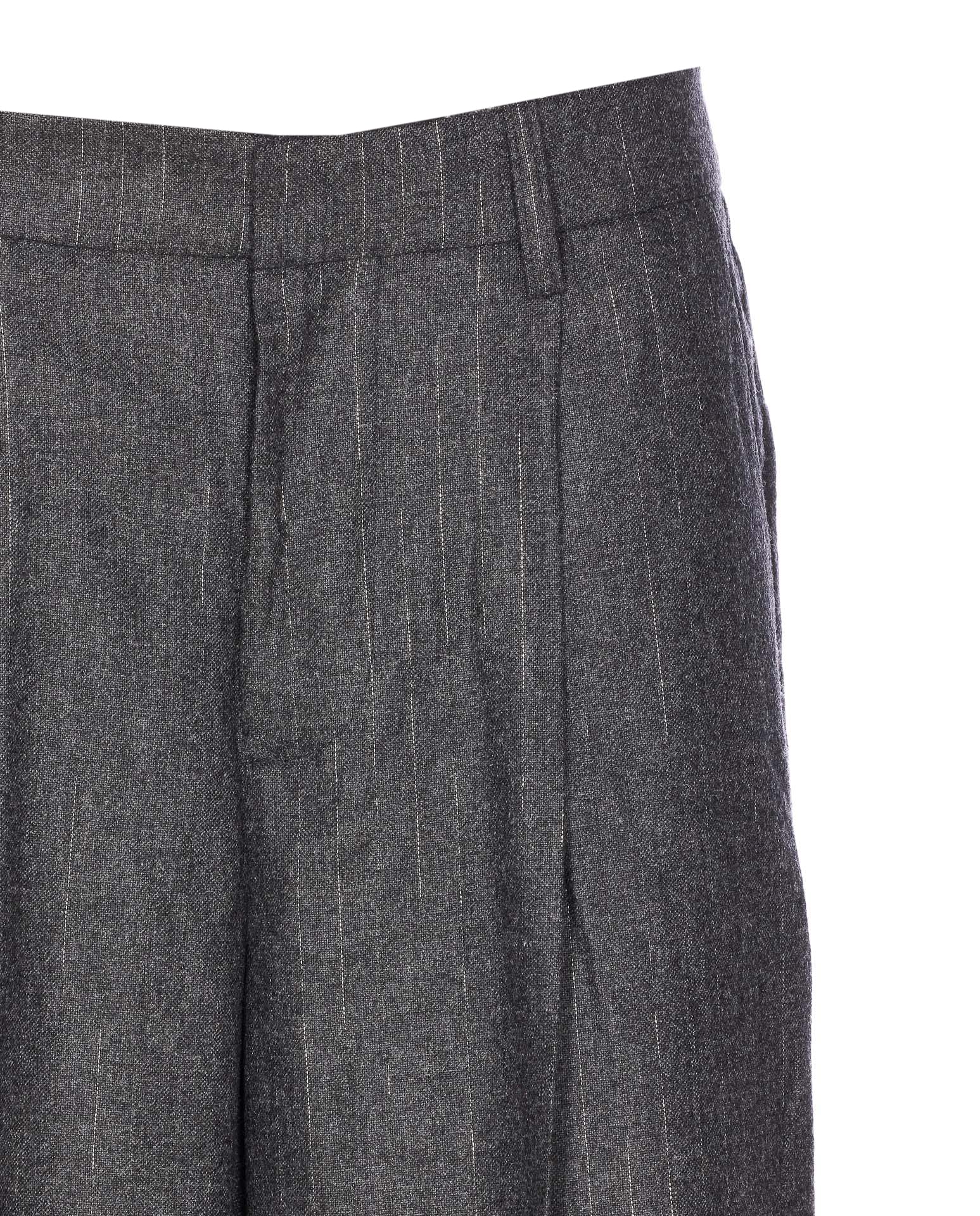 Zadig & Voltaire Trousers With Pinstripe Pattern And Side Pockets In Gray