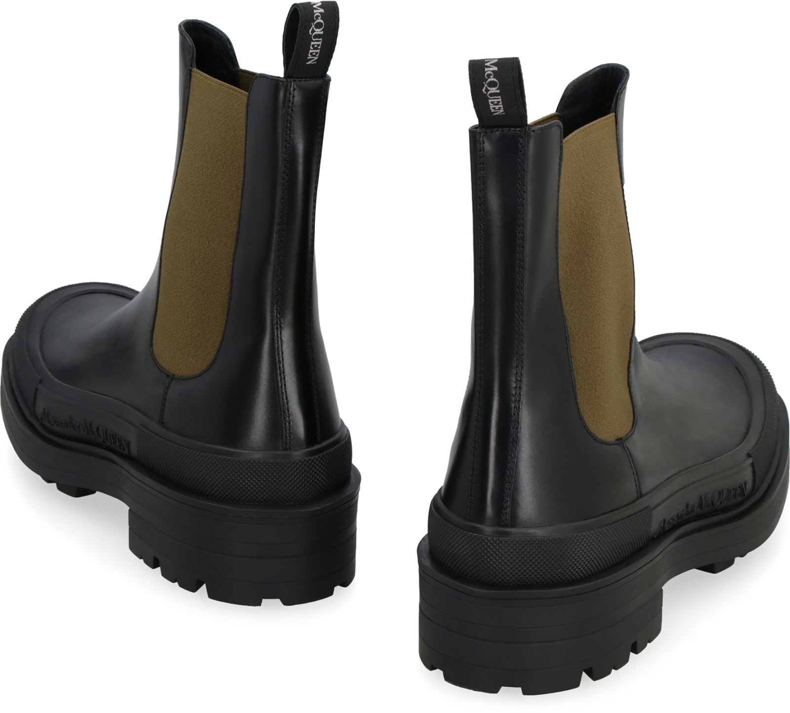 Alexander Mcqueen Stack Chelsea Ankle Boots In Black