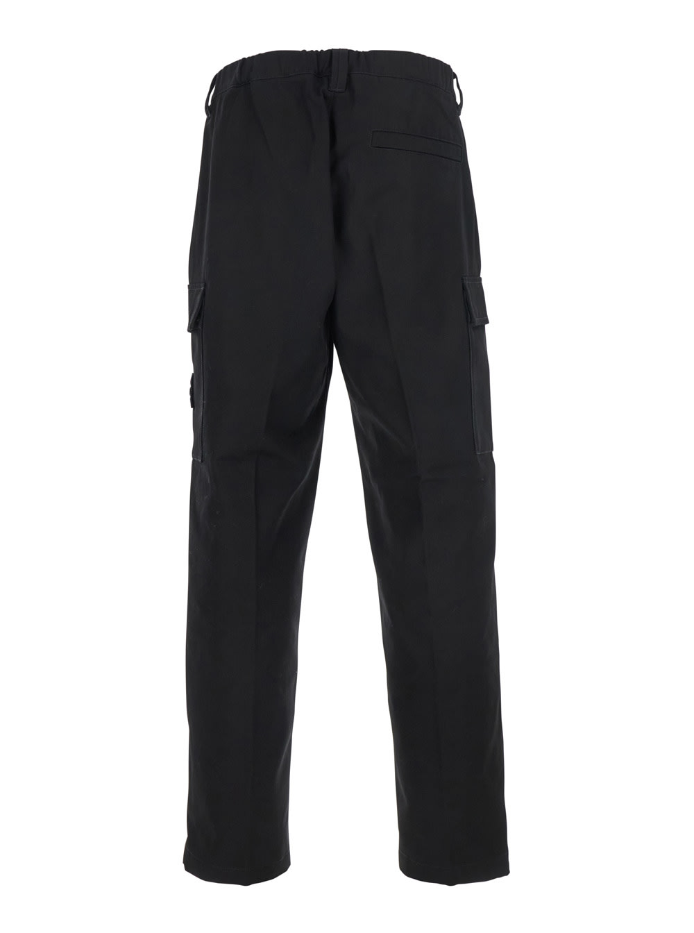 Stone Island Cargo-pocket Trousers In Black