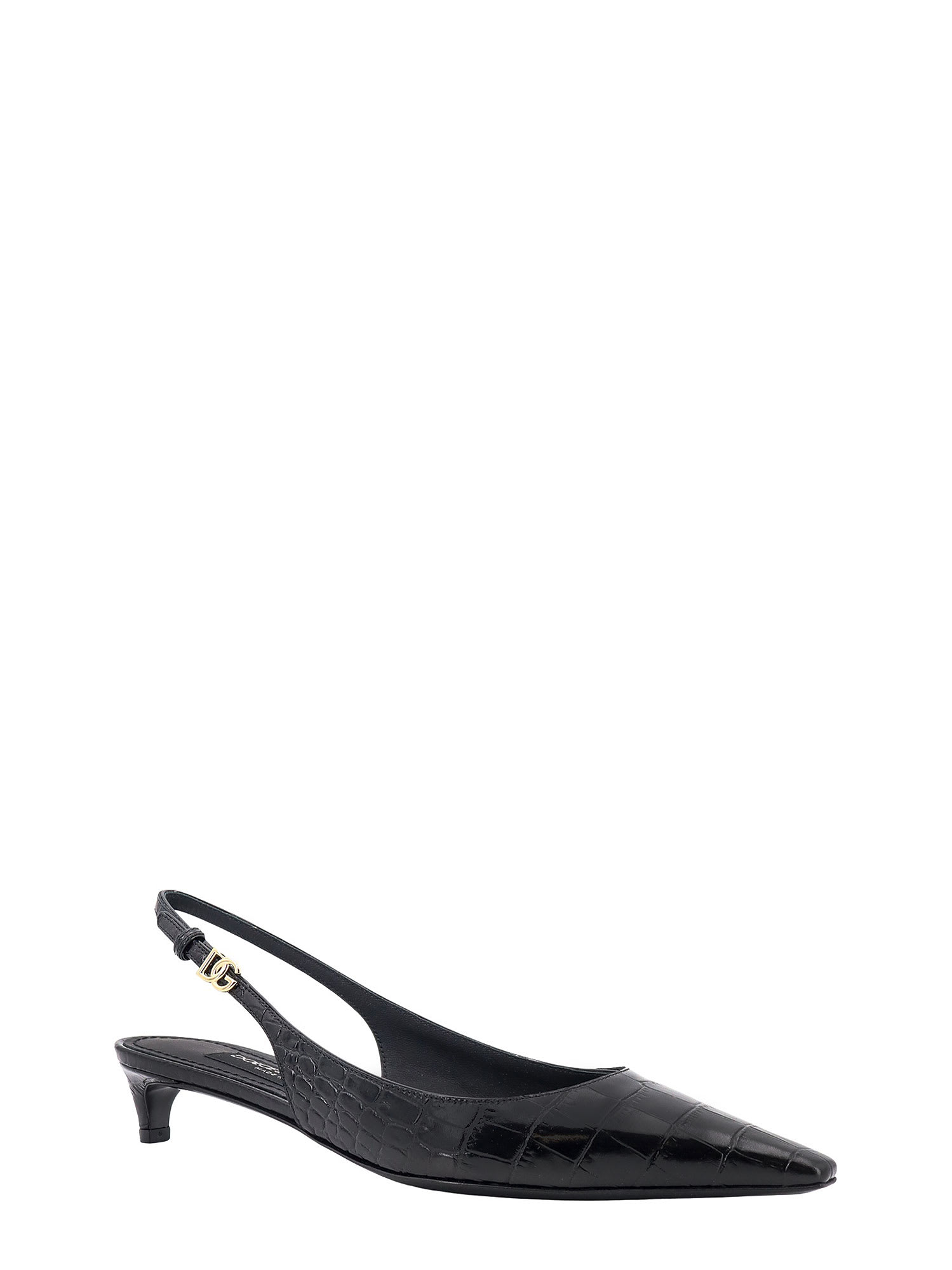 Shop Dolce & Gabbana Slingback In Black