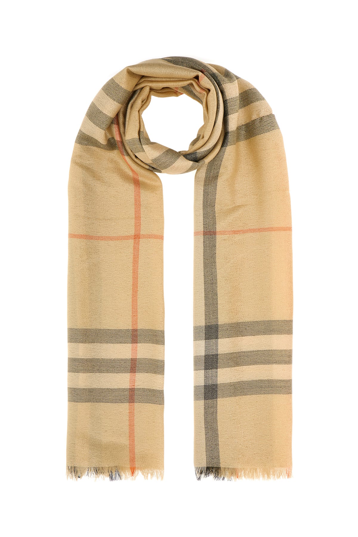 Embroidered Wool Blend Scarf