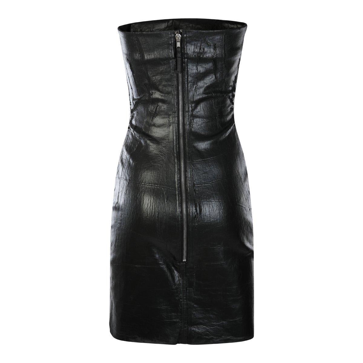 Shop Rick Owens Bustier Sleeveless Mini Dress In Black