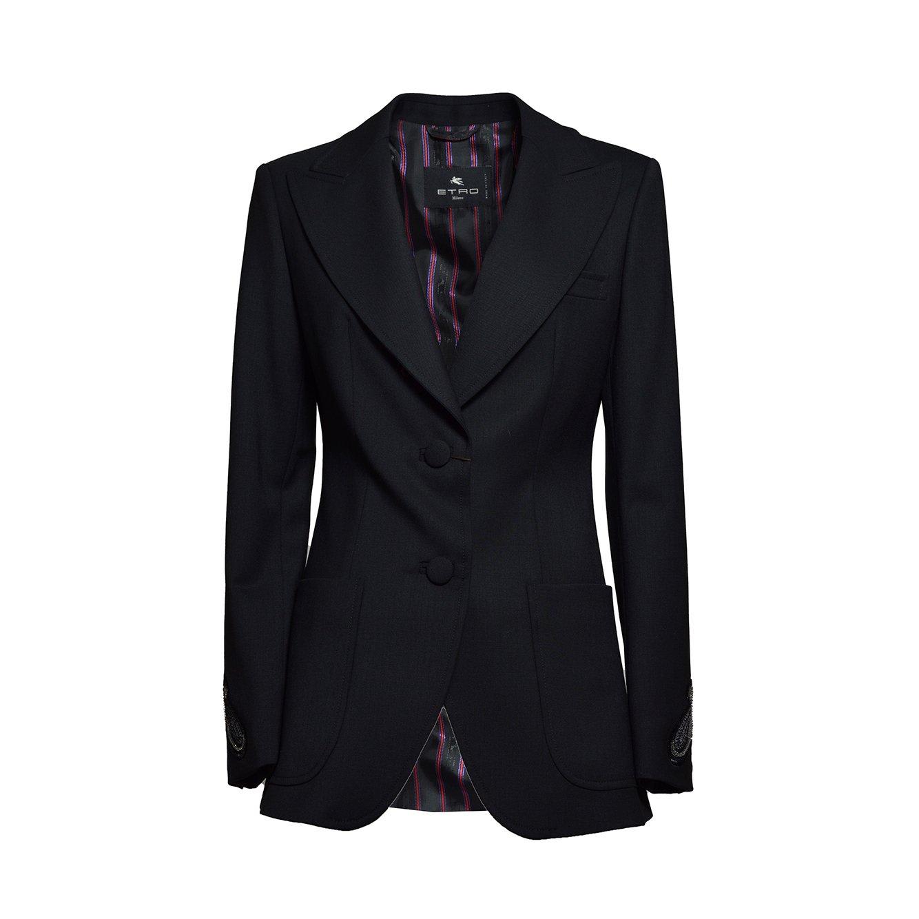 Shop Etro Single-breasted Jacket In Nero