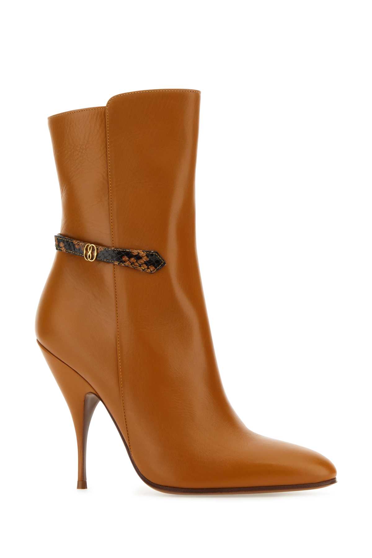 Bally Caramel Leather Odeya Ankle Boots In Deserto22