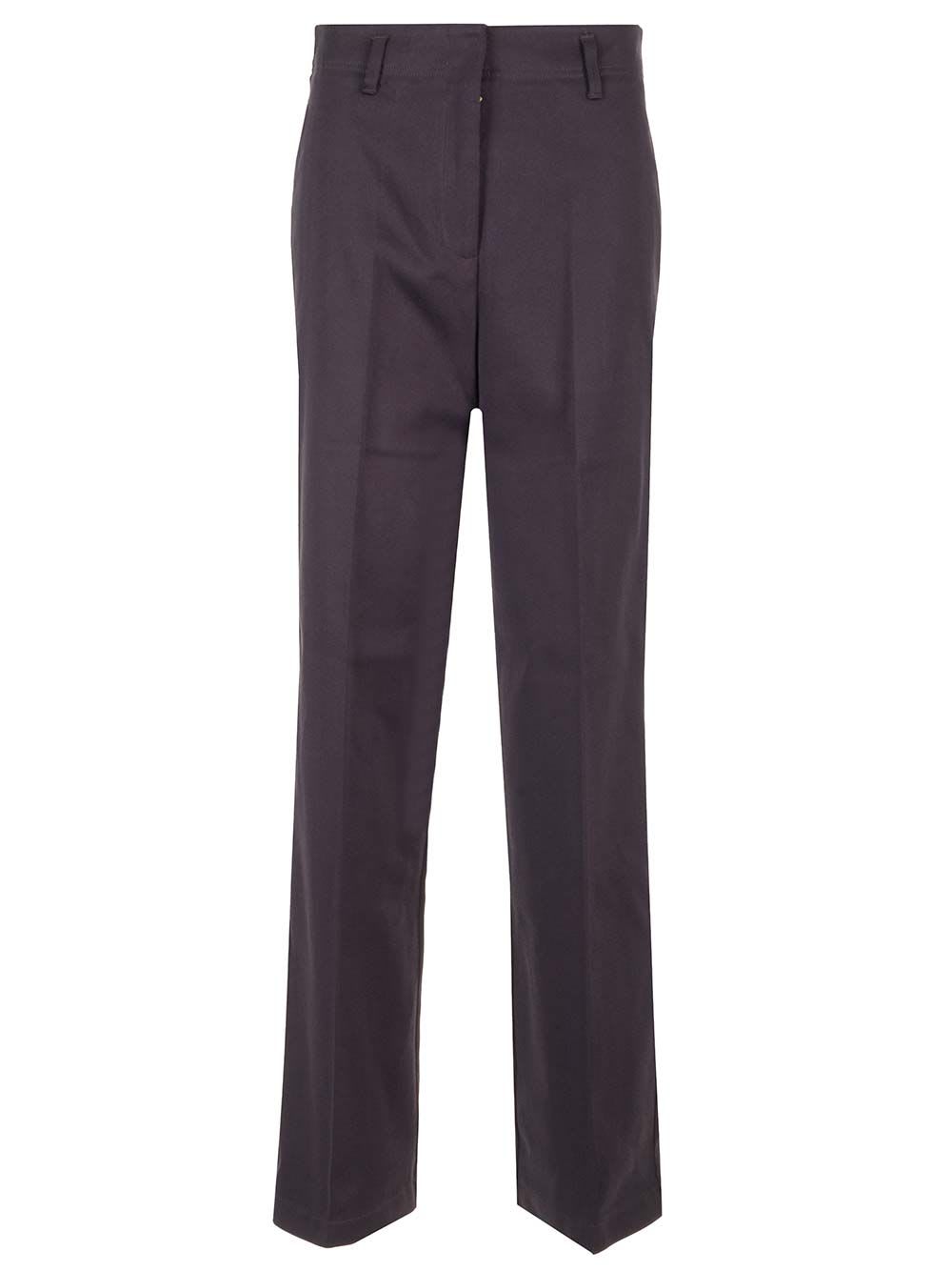 Shop Forte Forte Cotton Trousers In Blue