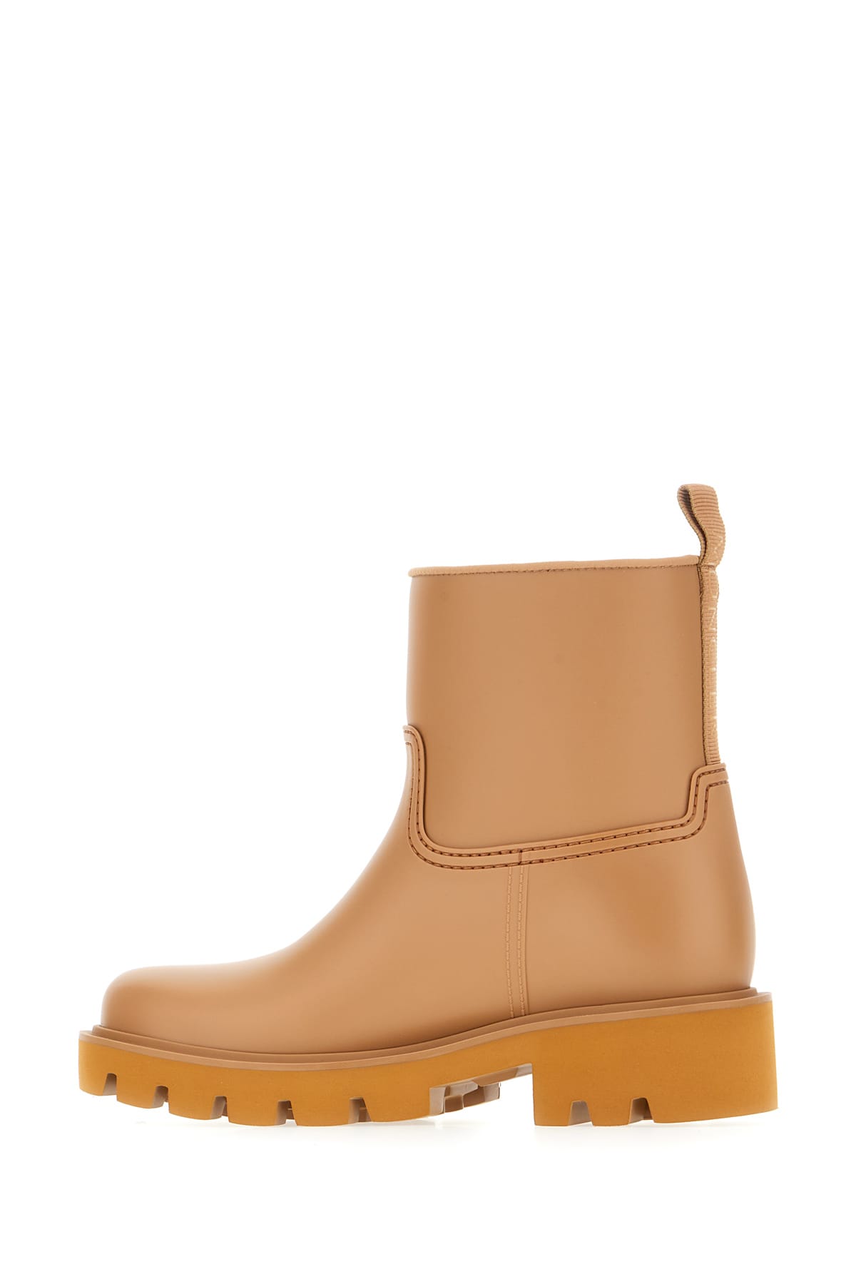Moncler Kickstream Leather And Shell Ankle Boots In Brown