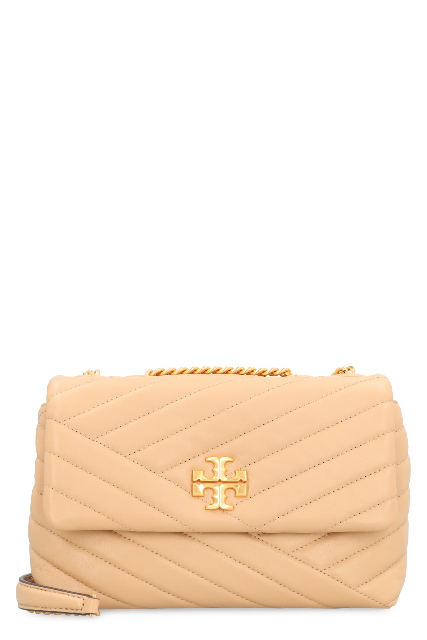 Shop Tory Burch Kira Leather Shoulder Bag In Pink