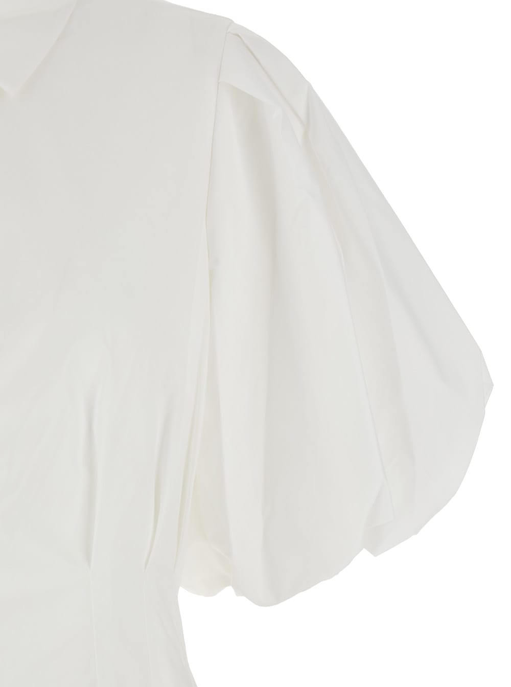Simkhai Cleo Balloon Pintuck Mini Dress In White