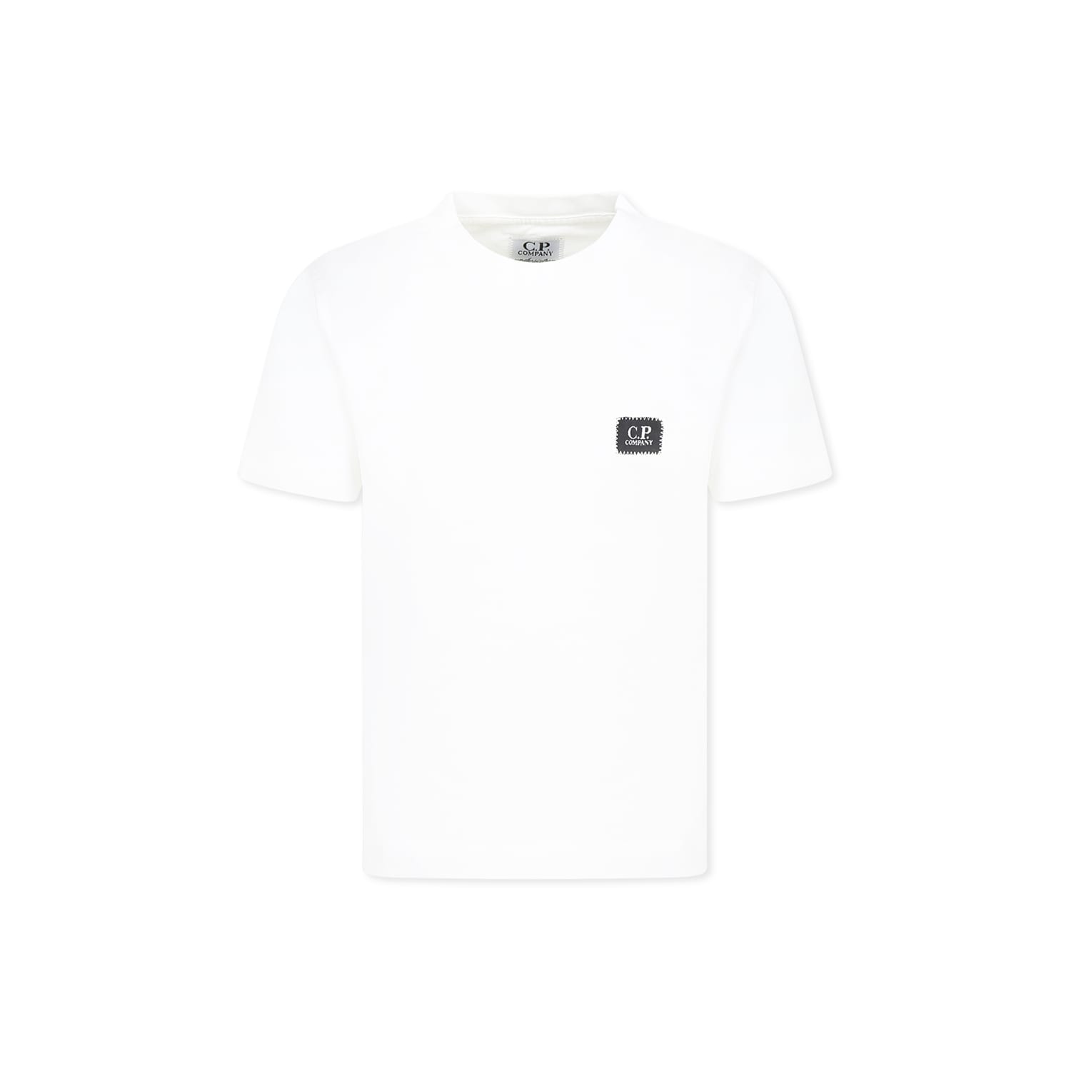 C.p. Company Undersixteen White T-shirt For Boy With Logo In White