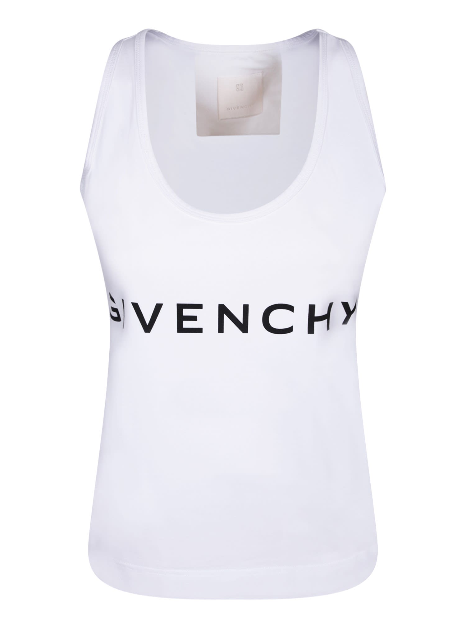 Shop Givenchy Logo Tank Top White