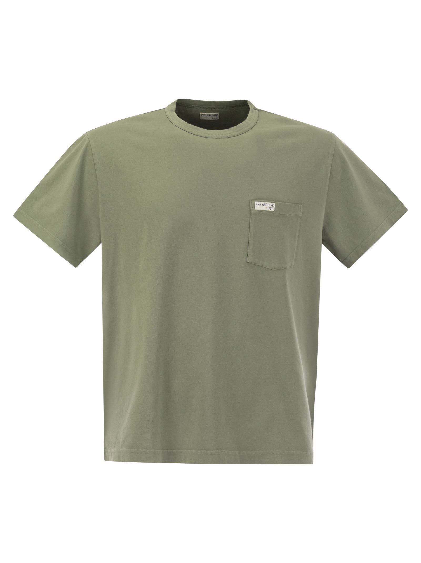 Shop Fay T-shirt  Archive In Verde Militare