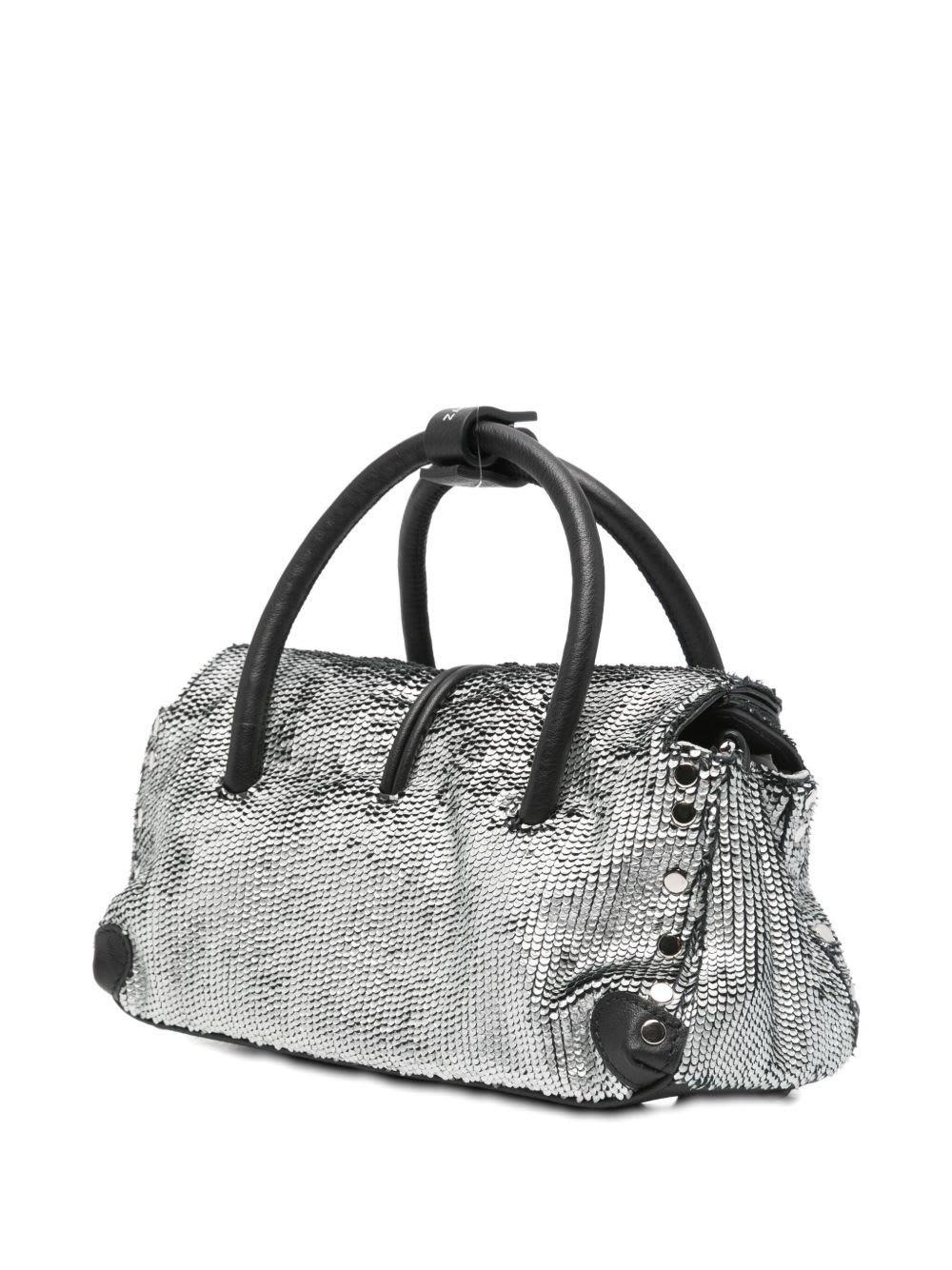 Zanellato Dotta Cbi Baby Leather Handbag In Silver