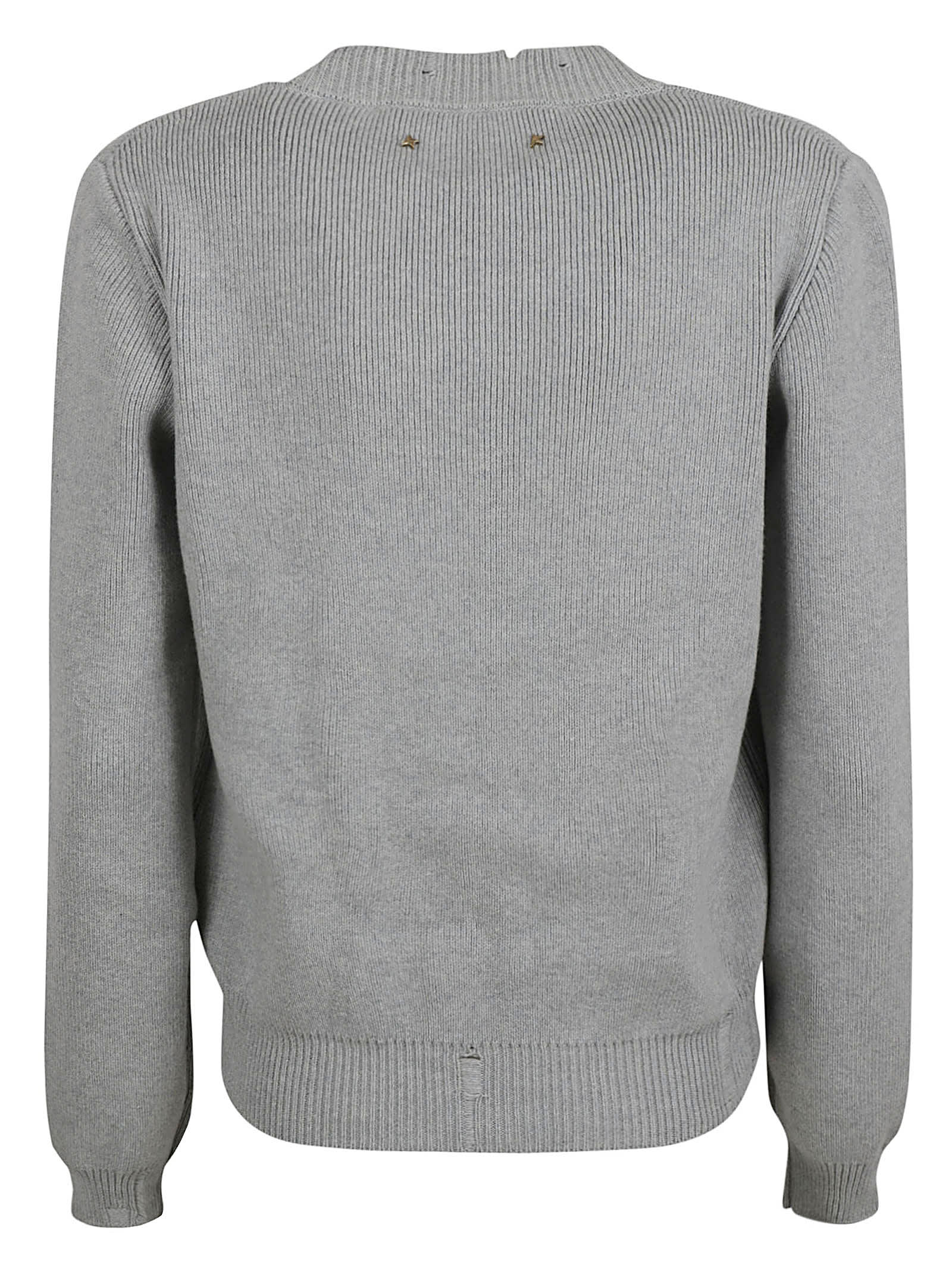 Shop Golden Goose Ribbed Sweater In Grigio