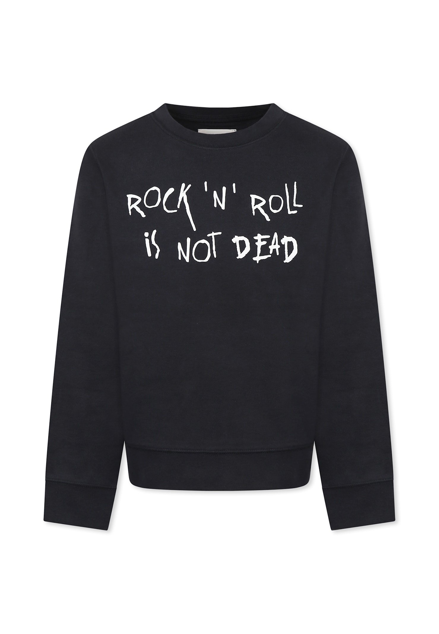 Shop Zadig & Voltaire Black Sweatshirt For Kids With Writing