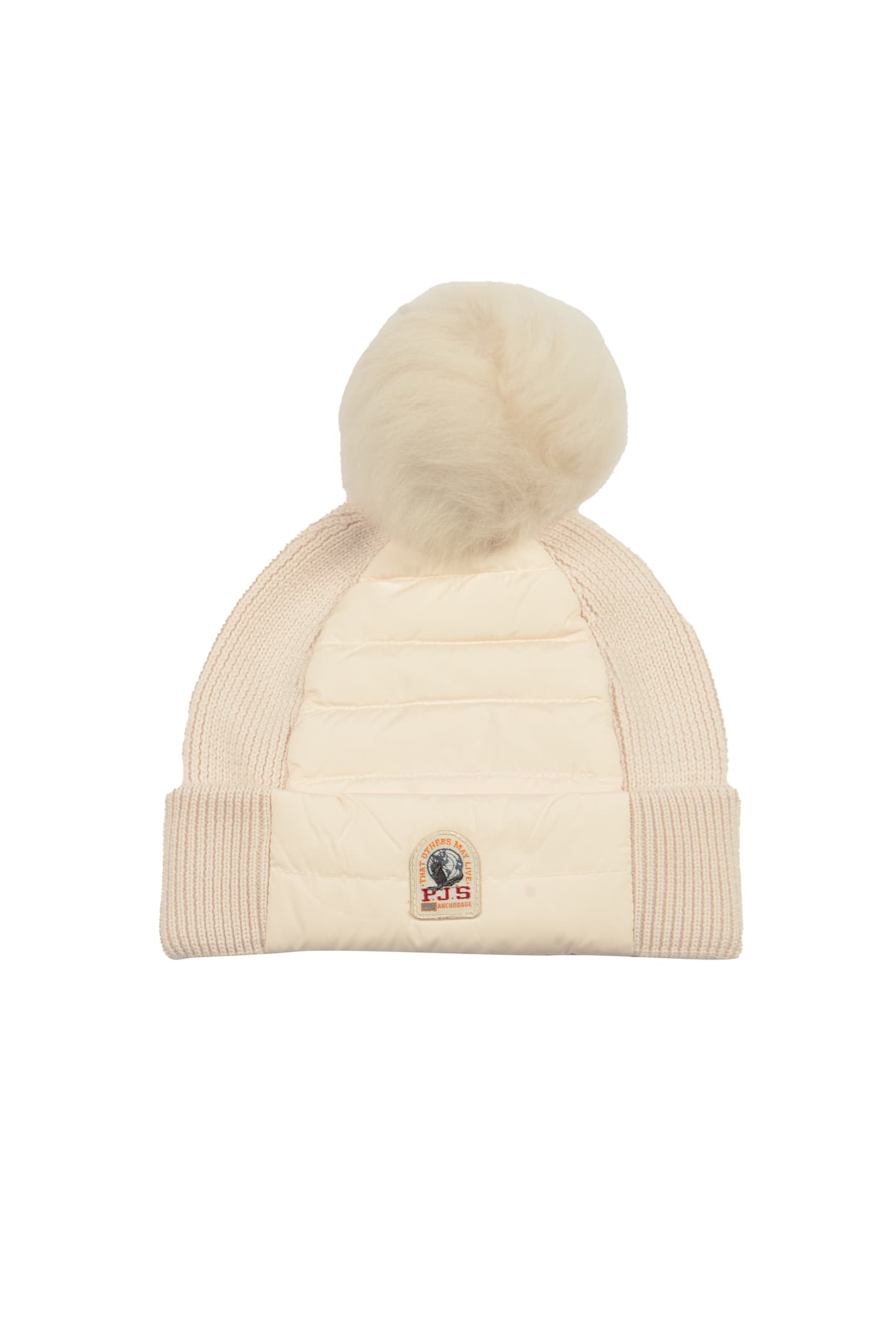 Logo Patched Puffer Beanie